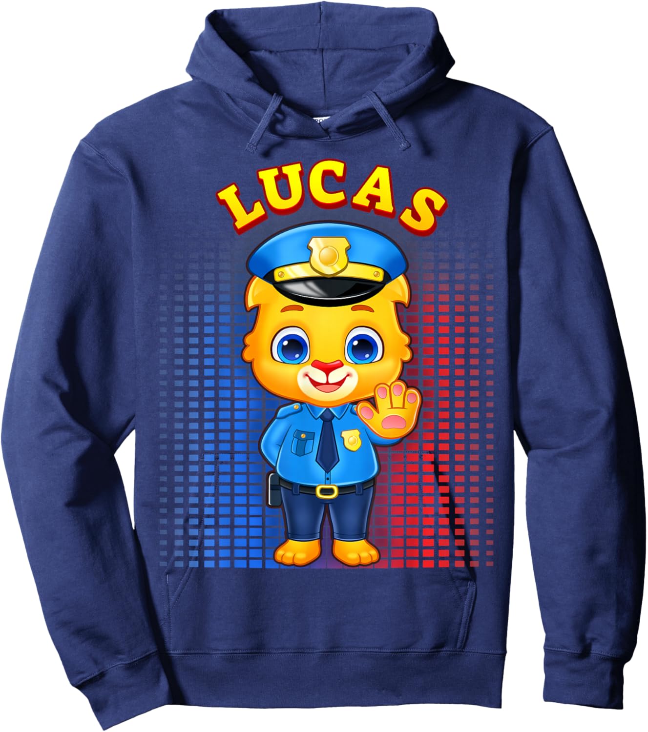 Lucas The Police Officer | Police Costume for Kids Hoodie - Hoodie | Navy