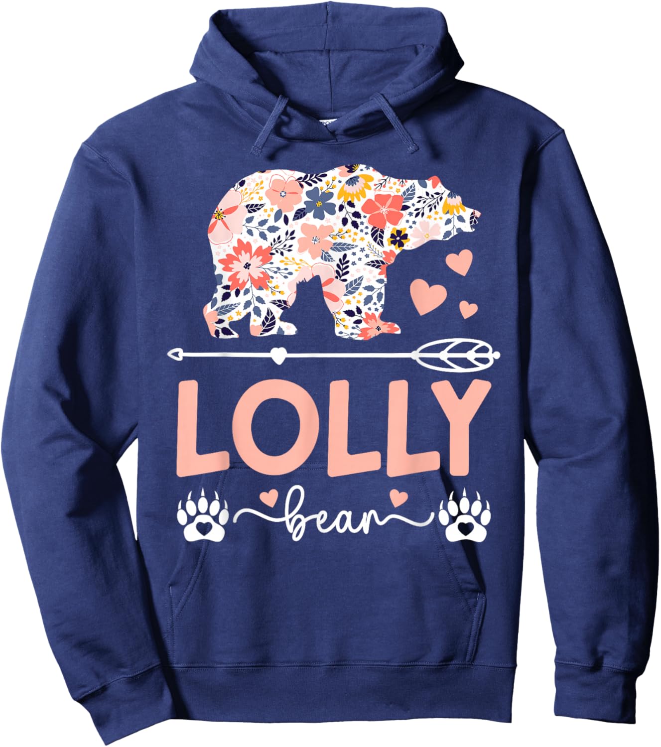 Lolly Bear Lolly Grandma Lolly Grandmother Hoodie - Hoodie | Navy