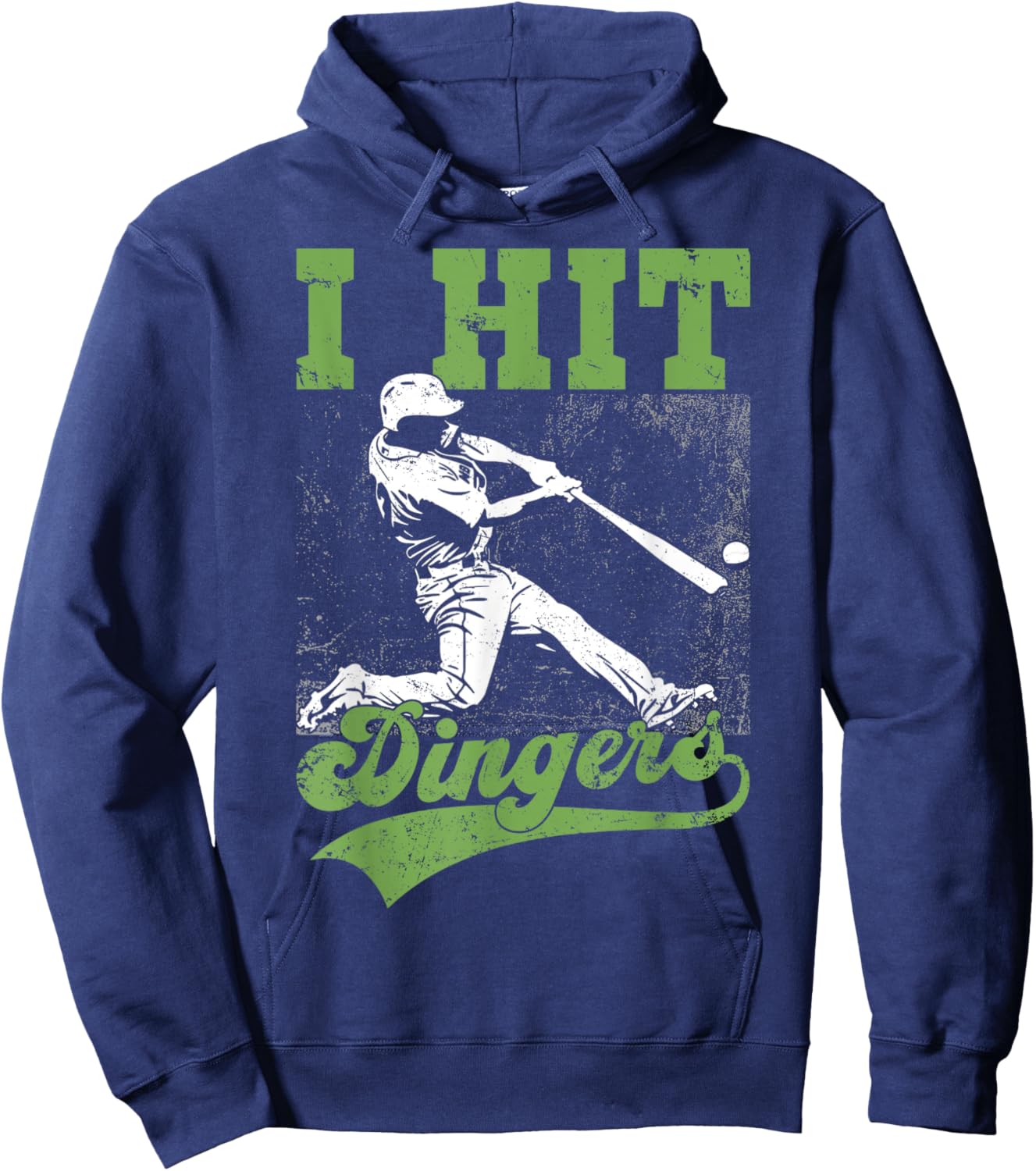 I Hit Dingers Gifts For A Baseball Fan Shirt Funny Gift Hoodie - Hoodie | Navy