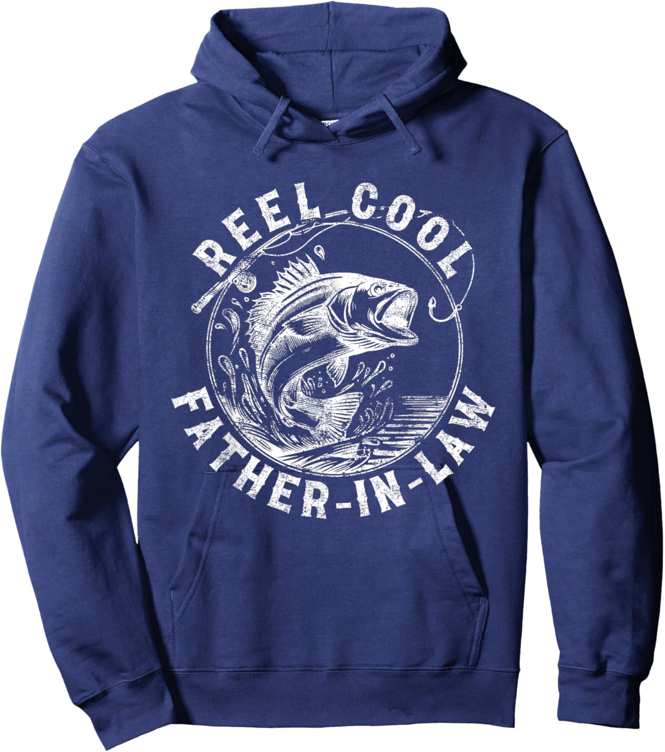 Reel Cool Father In Law - Funny Fishing Co. Hoodie - Hoodie | Navy