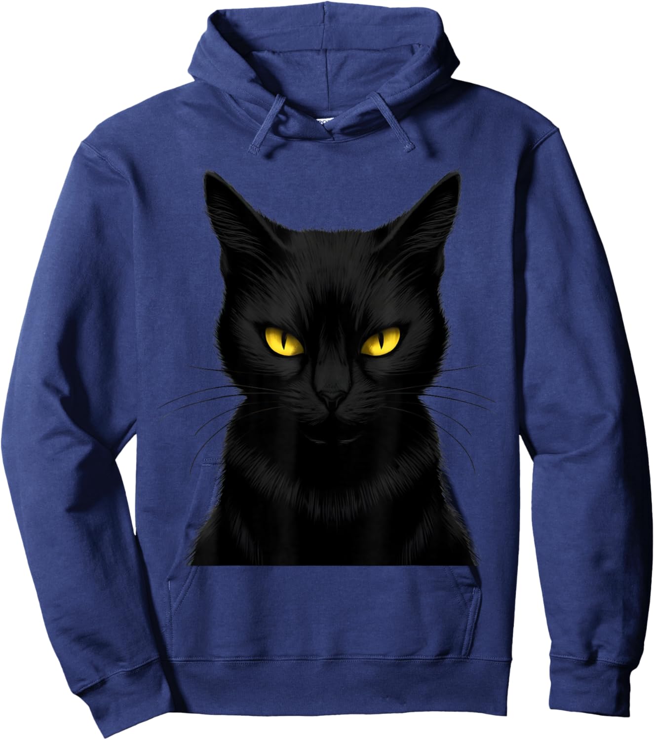 Black Cat Yellow Eyes Graphic Men Women Boys Girls Hoodie - Hoodie | Navy