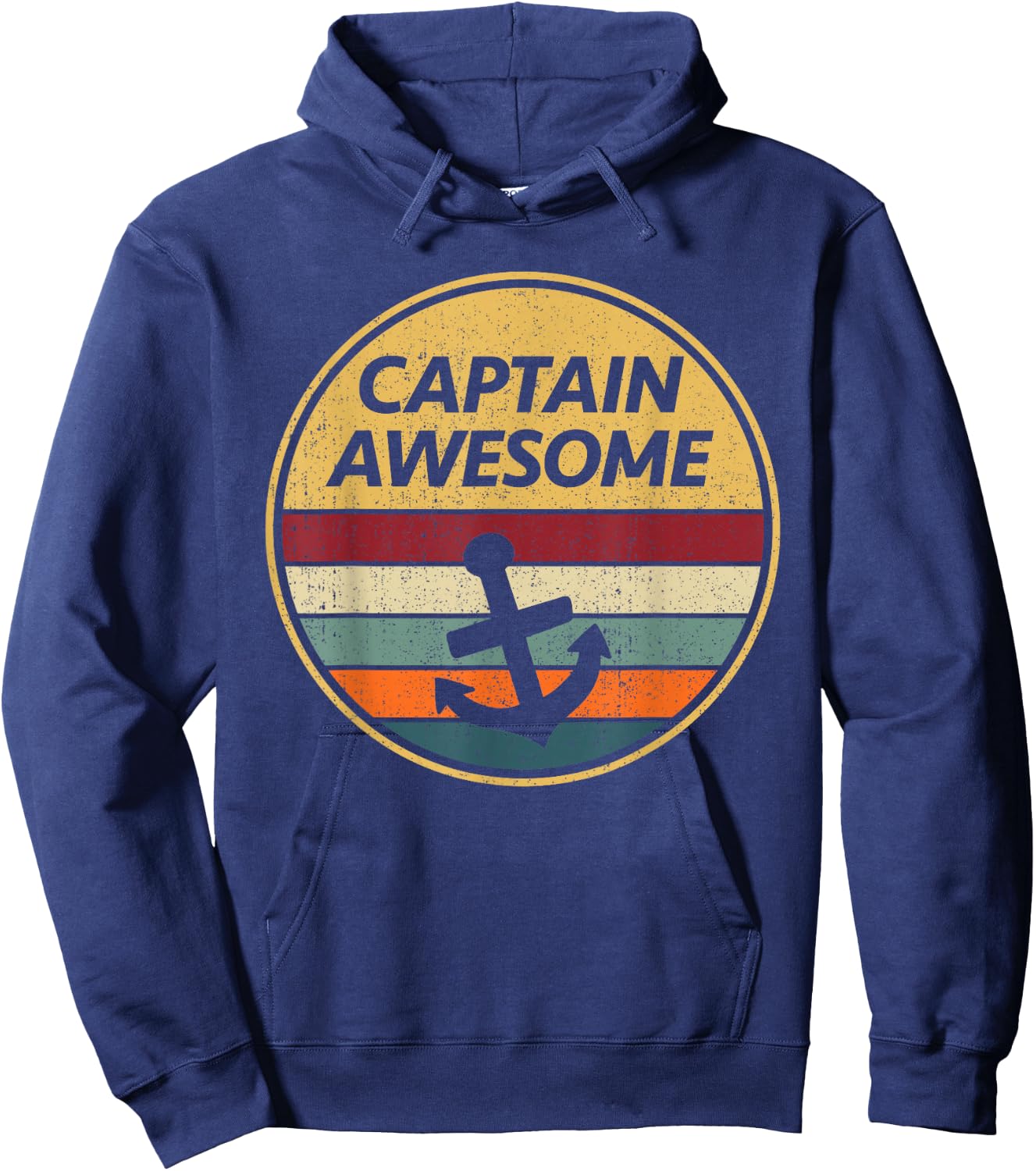 Retro Anchor Sailboat - Vintage Sailing Captain Awesome Hoodie - Hoodie | Navy