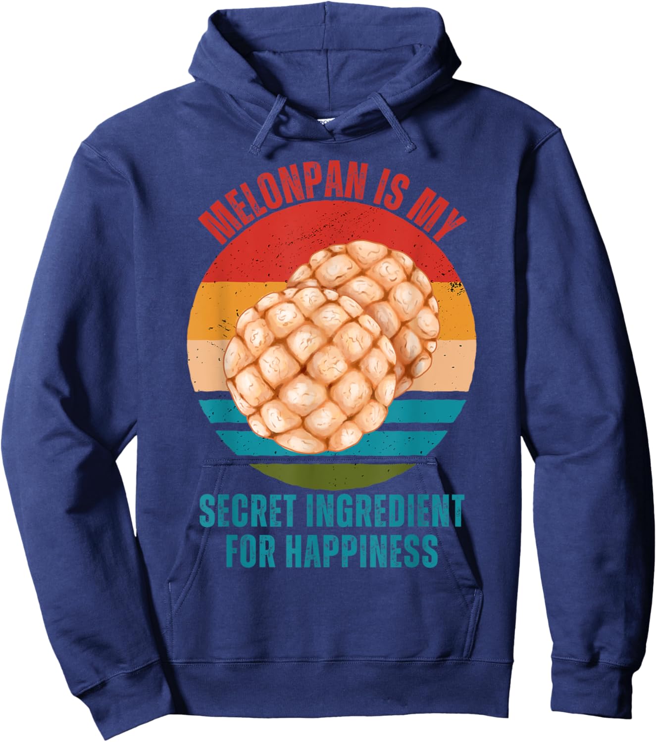 Vintage Melonpan Is My Secret Ingredient For Happiness Hoodie - Hoodie | Navy