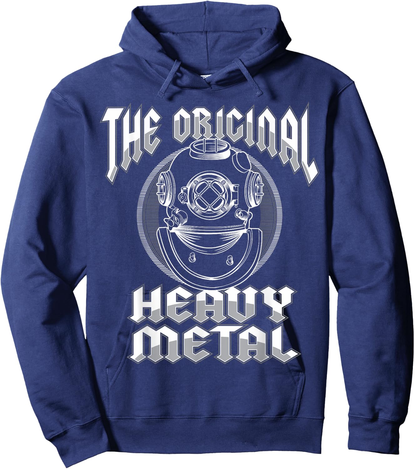 Deep Sea Diving Helmet Original Heavy Metal Underwater Diver Hoodie - Hoodie | Navy