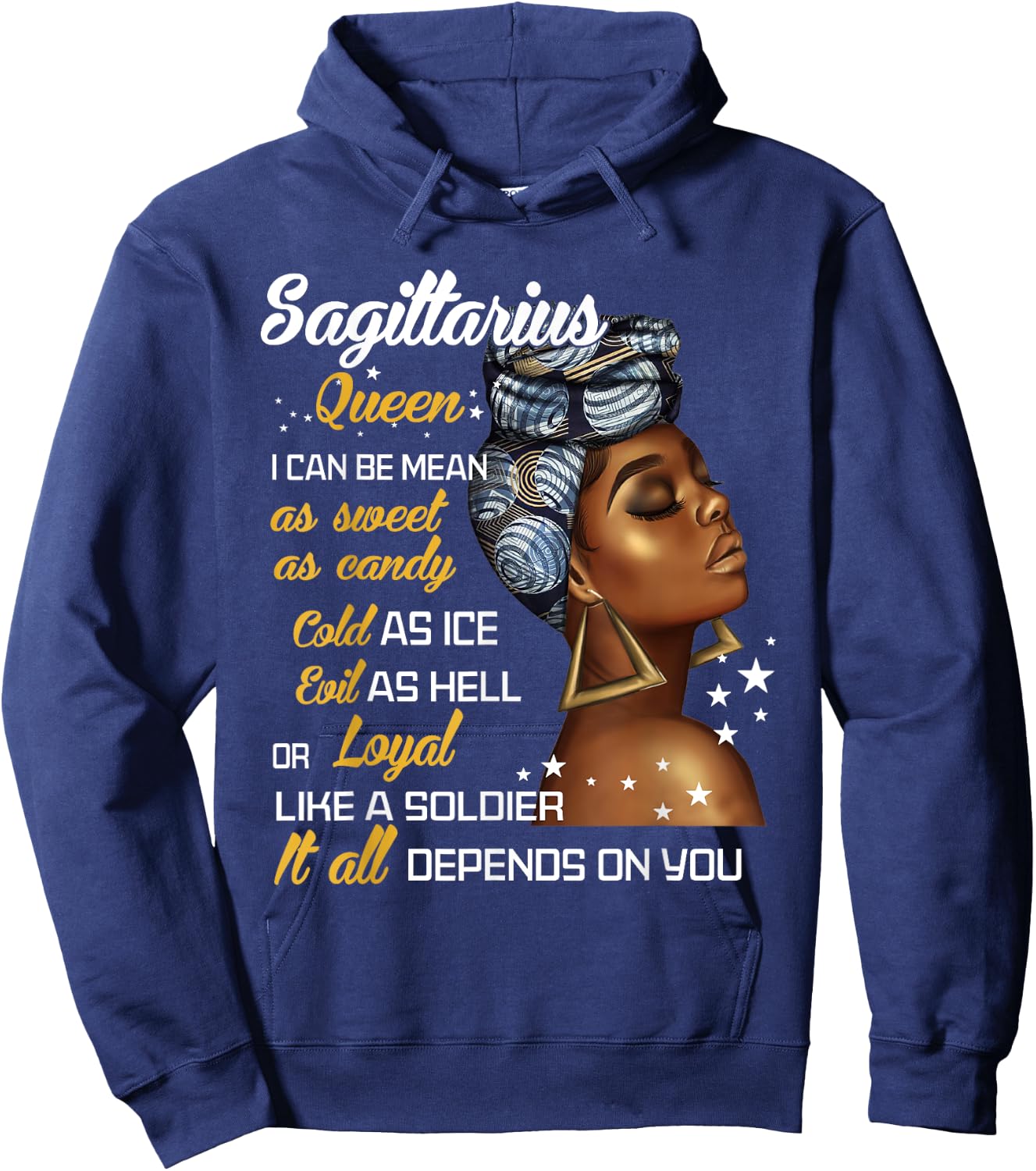 Birthday Gift Sagittarius Queen November or December Women Hoodie - Hoodie | Navy