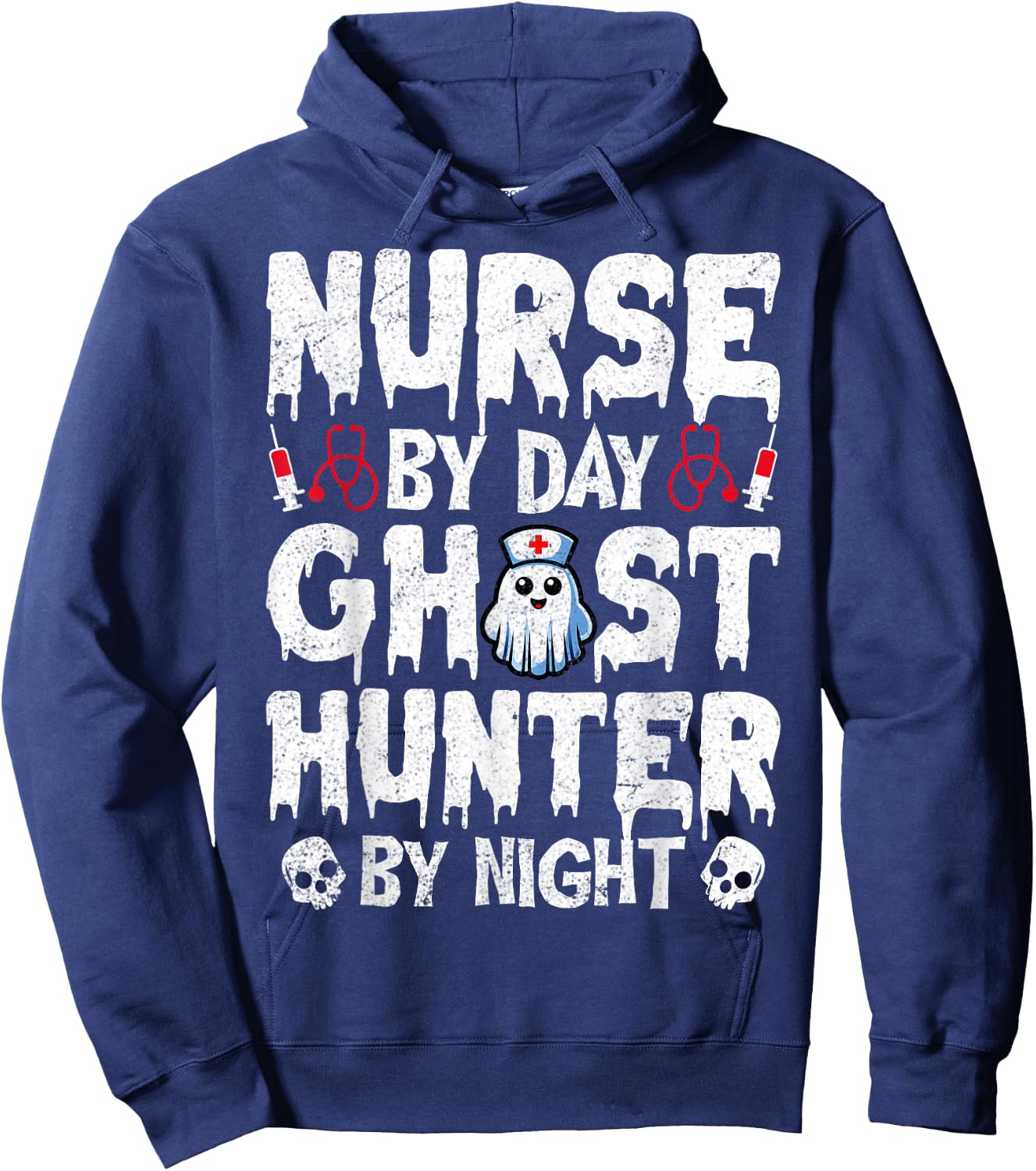 Nurse by Day Ghost Hunter by Night - Ghost Hunting Nurse Hoodie - Hoodie | Navy