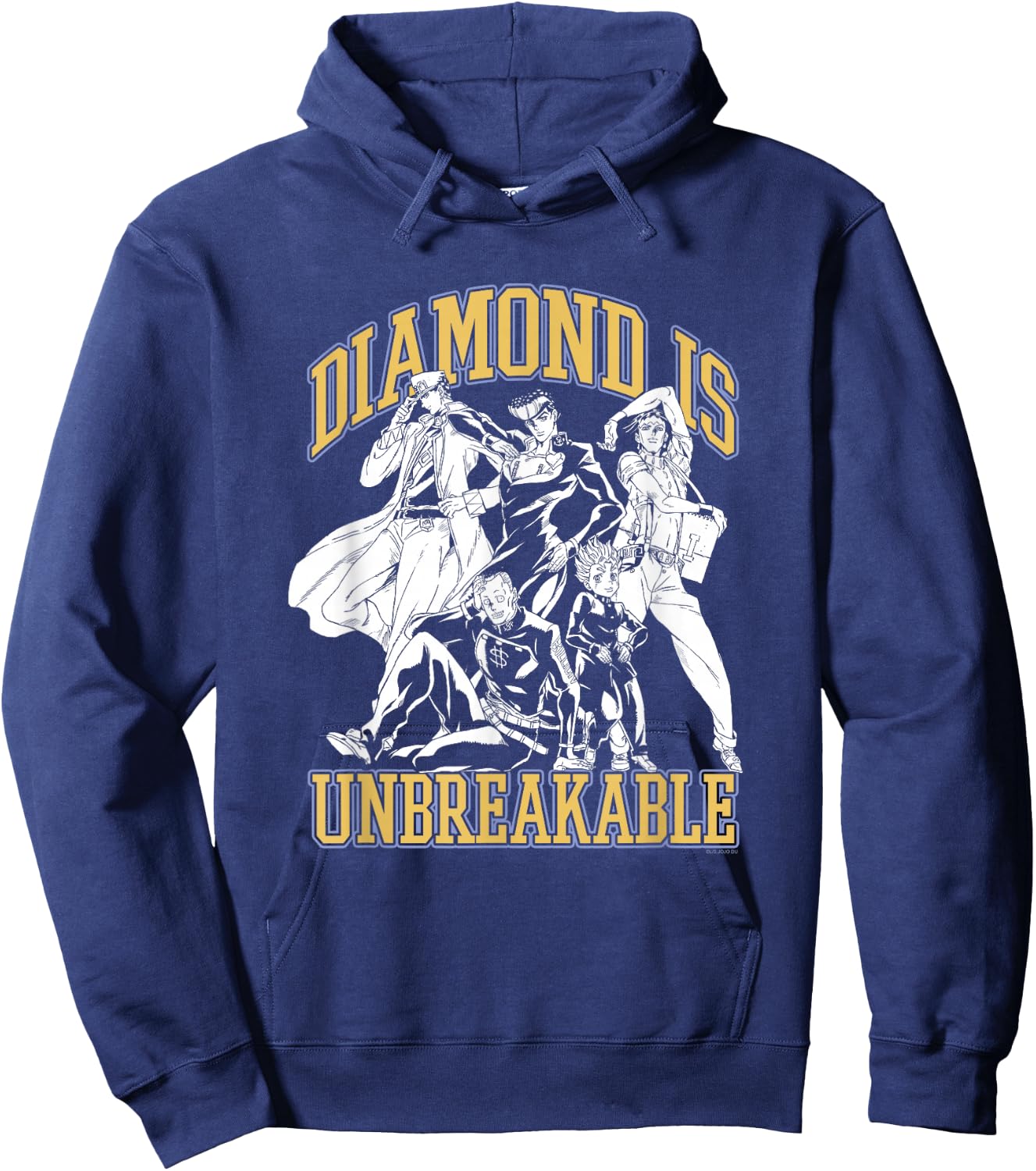 JoJo Part 4 Group Pose - Jotaro Josuke Okuyasu Koichi Rohan Hoodie - Hoodie | Navy