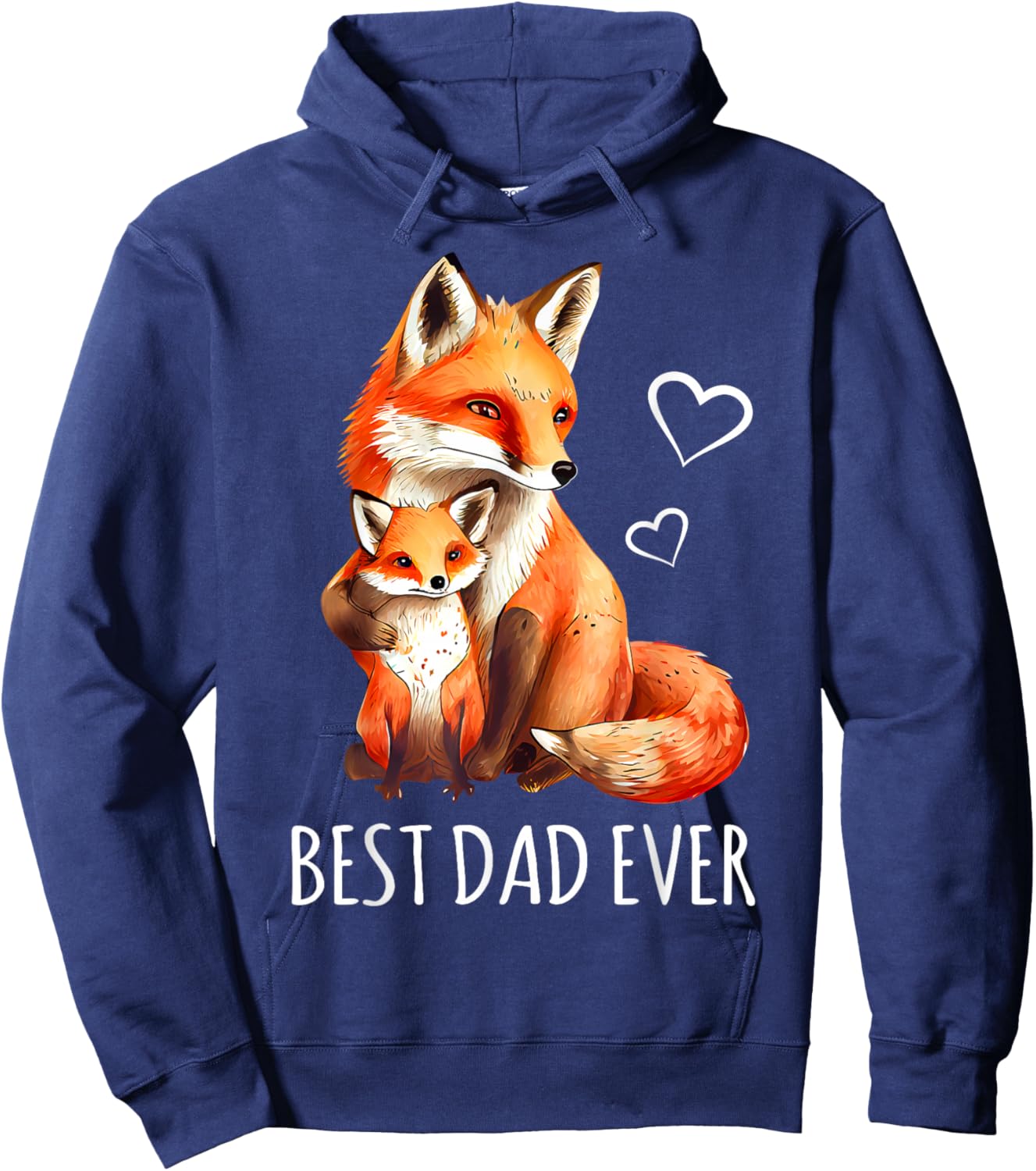 Best dad gifts birthday fathers day daughter son cute Fox Hoodie - Hoodie | Navy