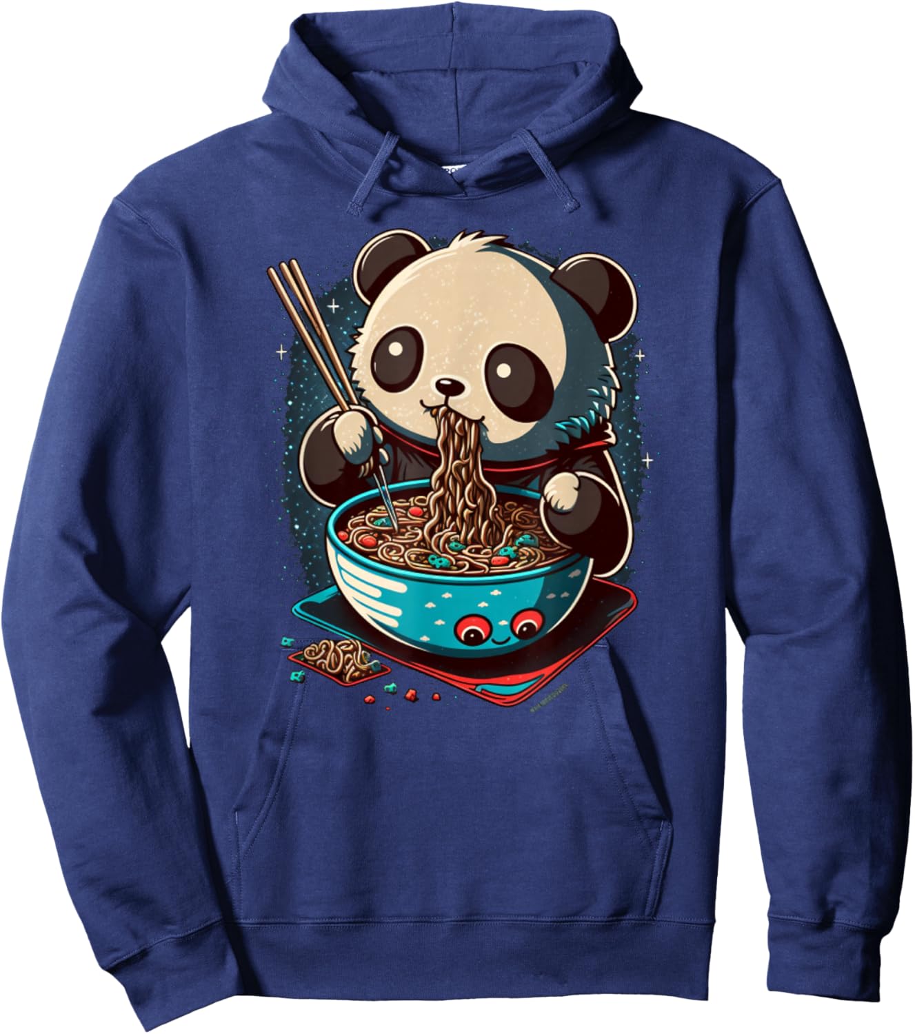 Adorable Kawaii Panda Eating Ramen Gifts Hoodie - Hoodie | Navy