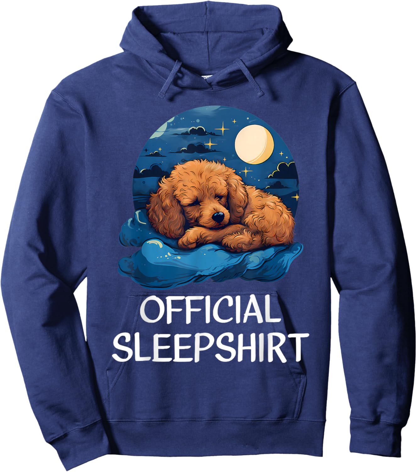 Official Sleepshirt Poodle Nightshirt Pajama Her Hoodie - Hoodie | Navy