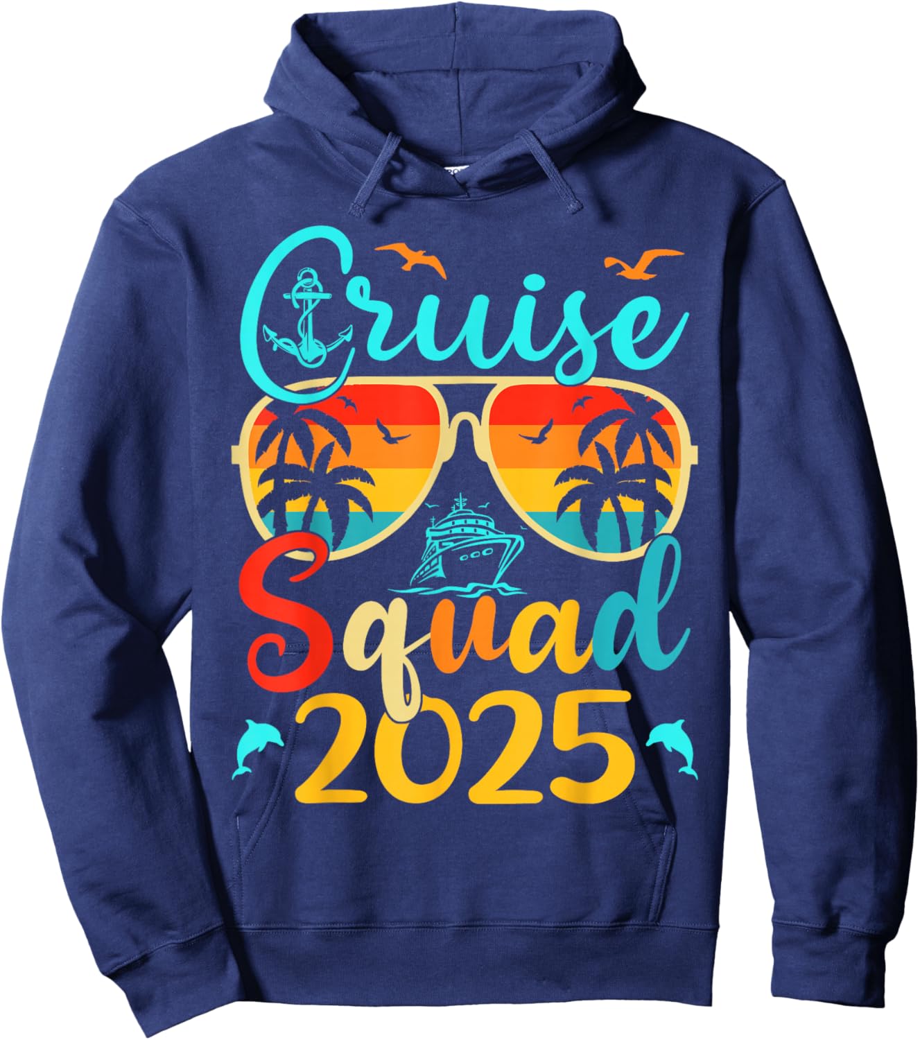 Cruise Squad 2025 Summer Vacation Matching Family Cruise Hoodie - Hoodie | Navy