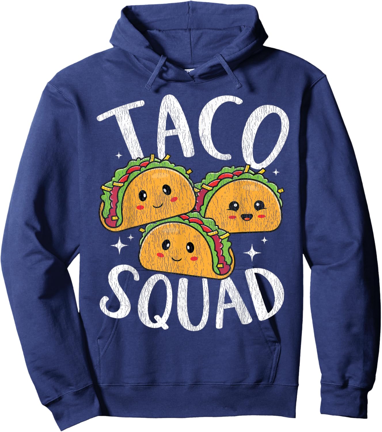 Kawaii Taco Squad For Tacos Lover Men Women Kids Vintage Hoodie - Hoodie | Navy