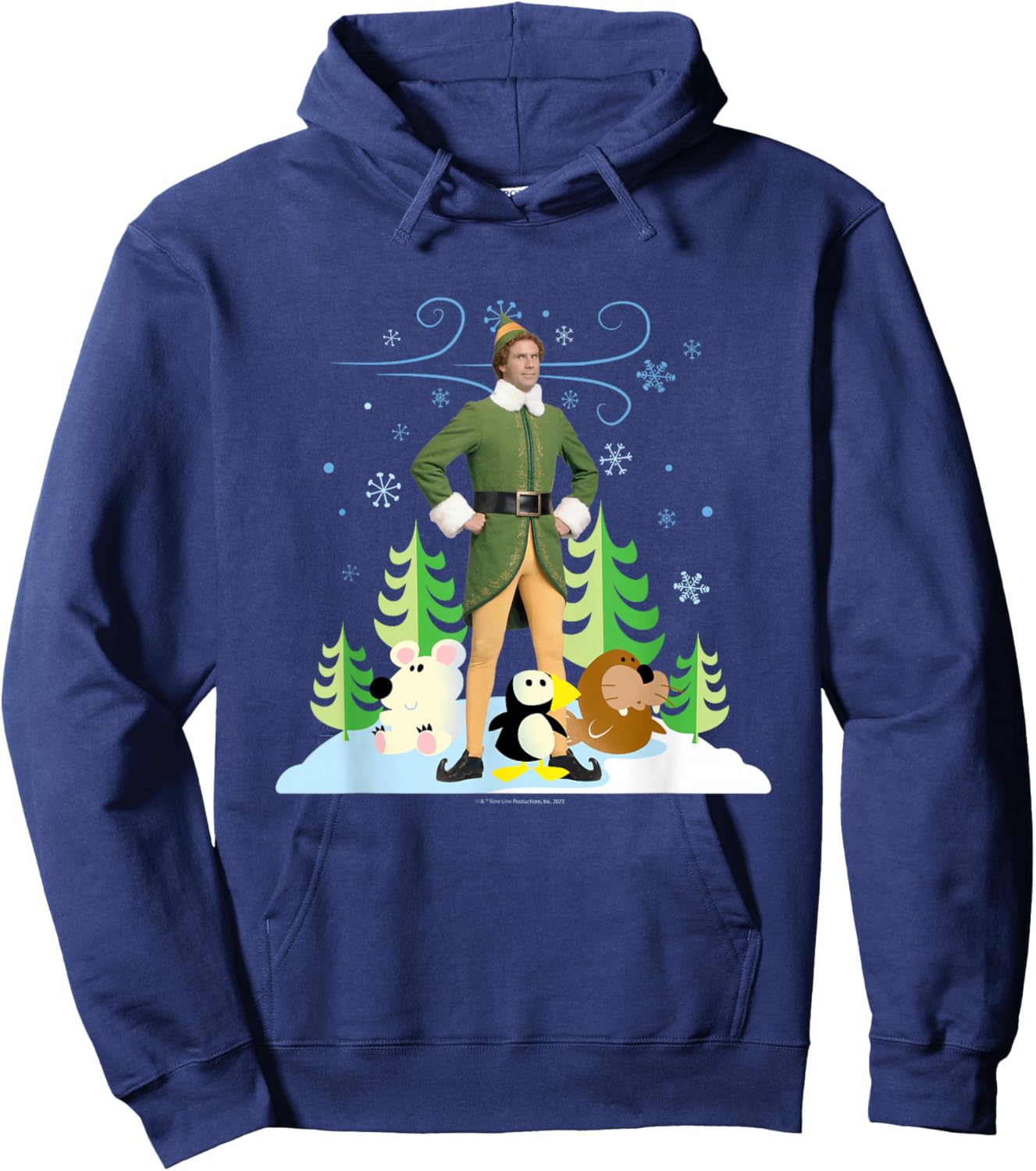Elf - Buddy And Arctic Puppets Hoodie - Hoodie | Navy