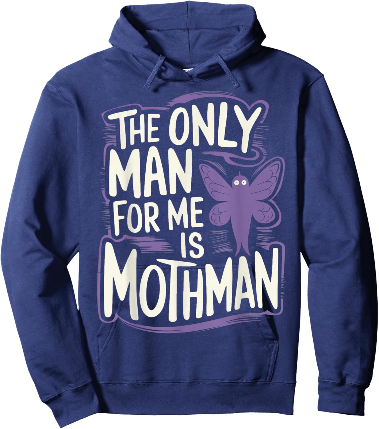 The Only Man For Me Is Mothman Hoodie - Hoodie | Navy