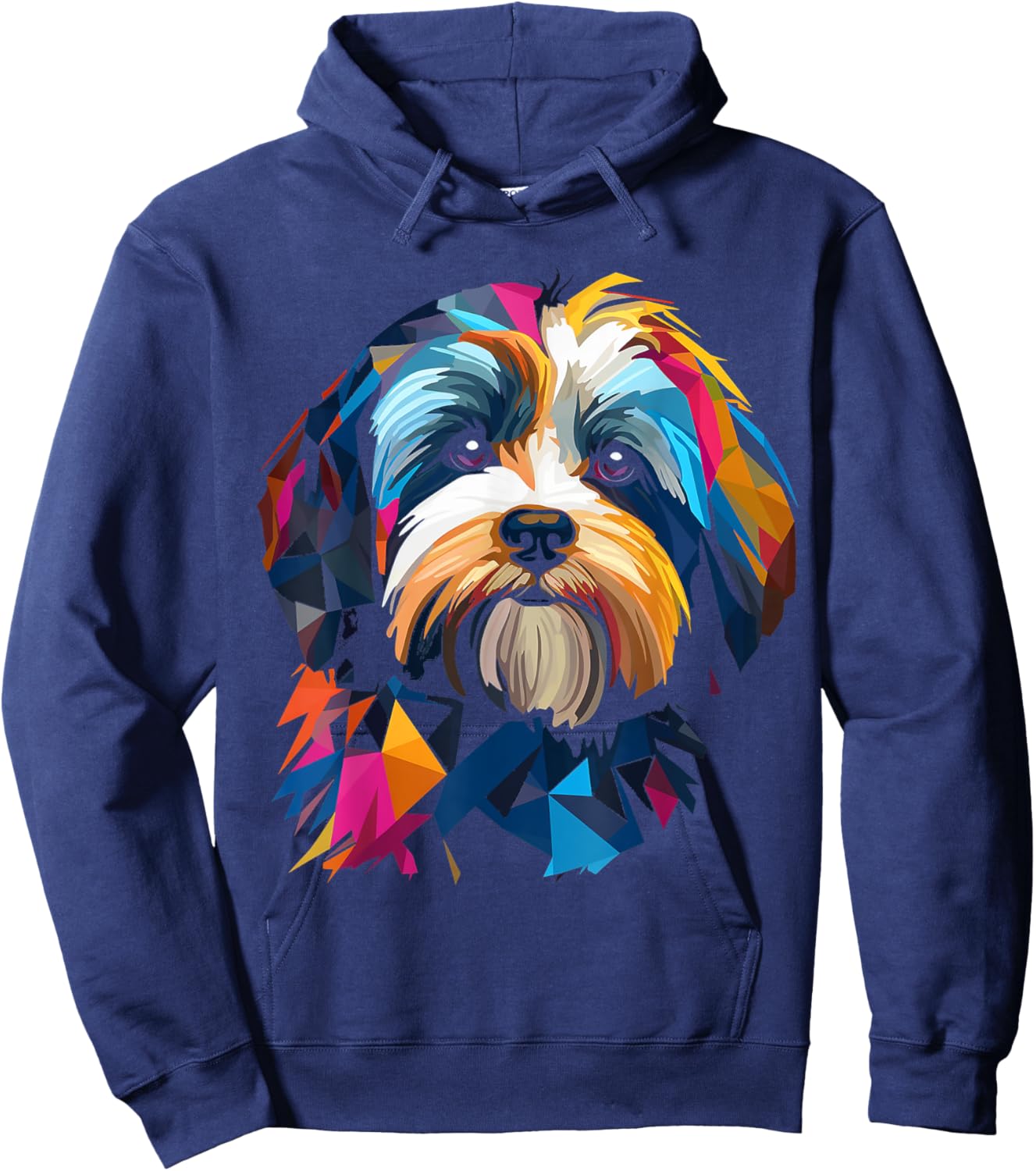 Havaneser Geometrisches Geschenk Hoodie - Hoodie | Navy