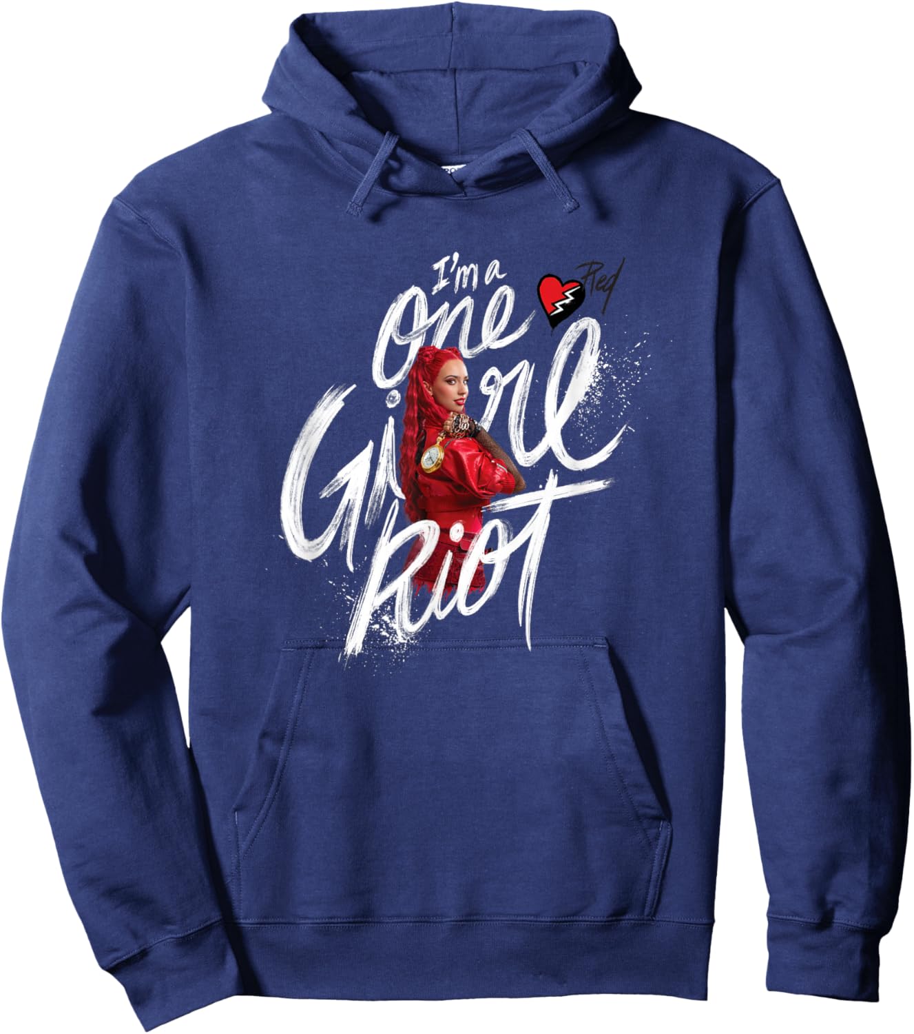 Disney Descendants: The Rise Of Red I'm A One Girl Riot Red Hoodie - Hoodie | Navy