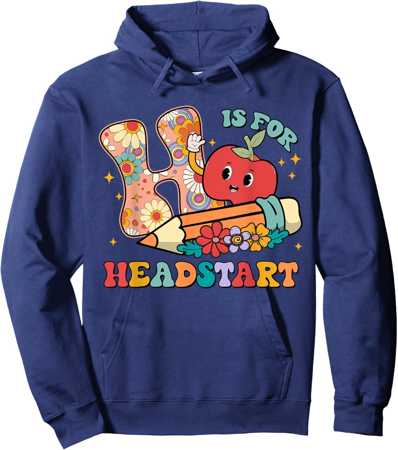 Groovy H Is For Headstart Funny Back To School Gifts Hoodie - Hoodie | Navy