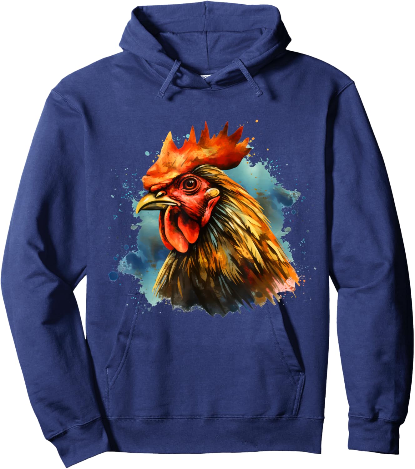 Vintage Rooster Chicken Hoodie - Hoodie | Navy