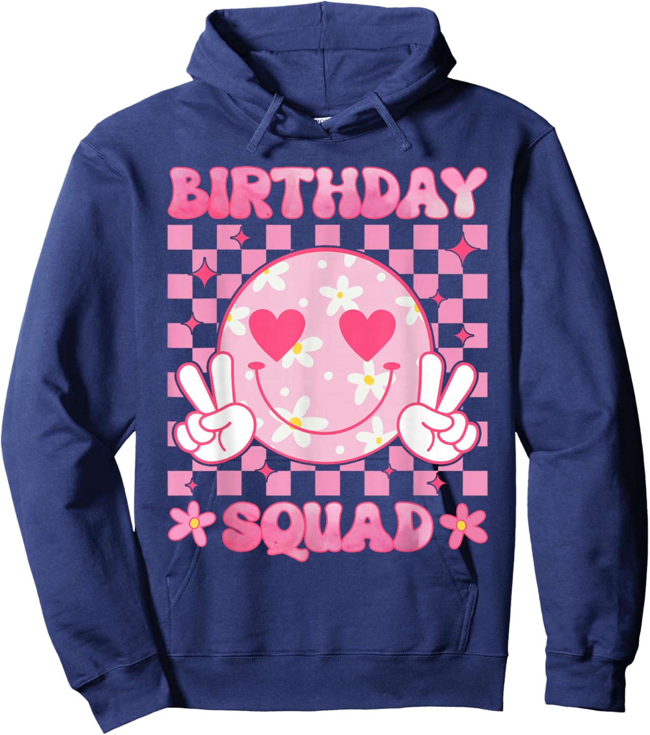 Groovy Birthday Squad Party Matching Birthday Family Group Hoodie - Hoodie | Navy