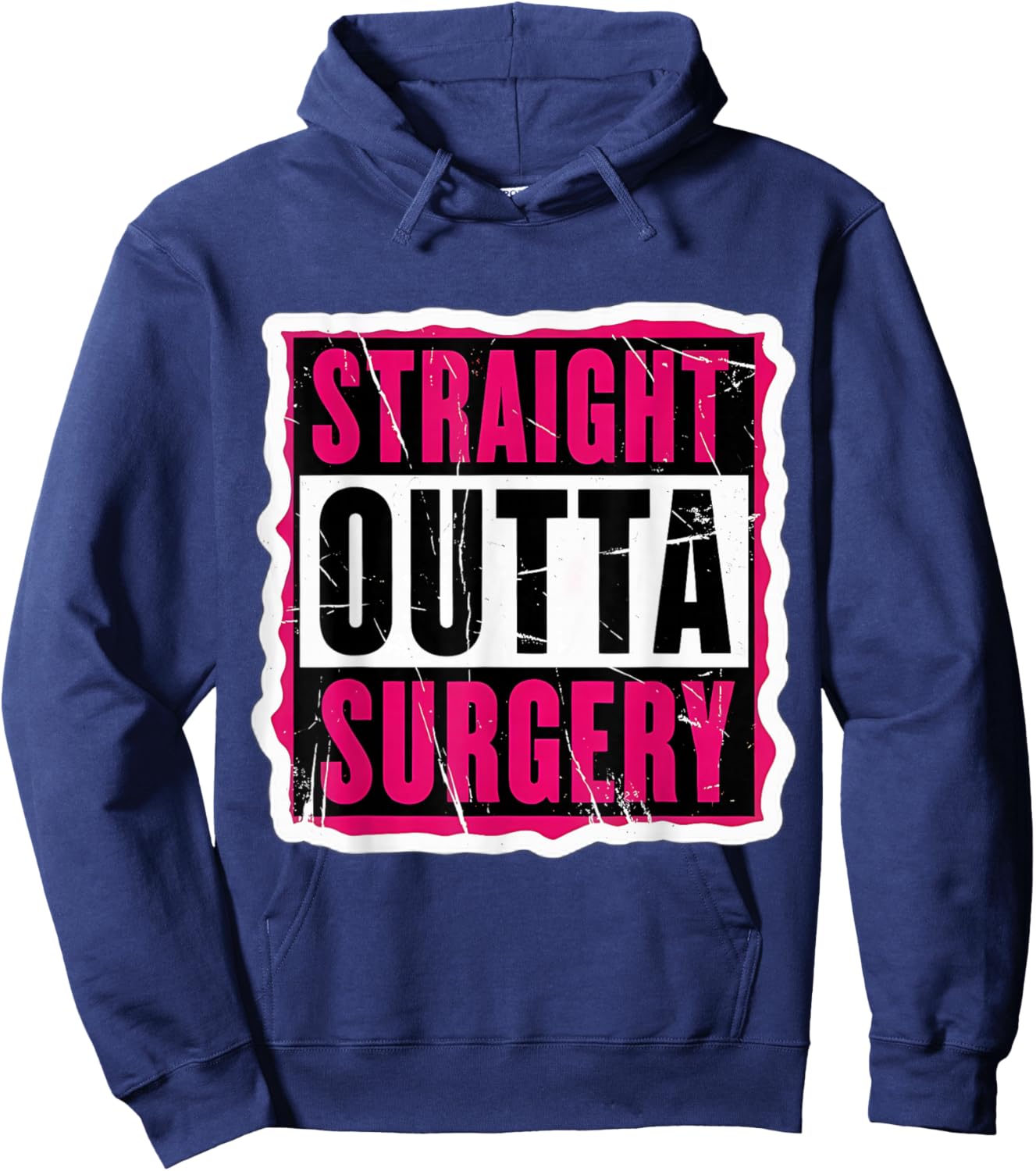 Straight Outta Surgery Patient Doctor Surgeon Girls Hoodie - Hoodie | Navy
