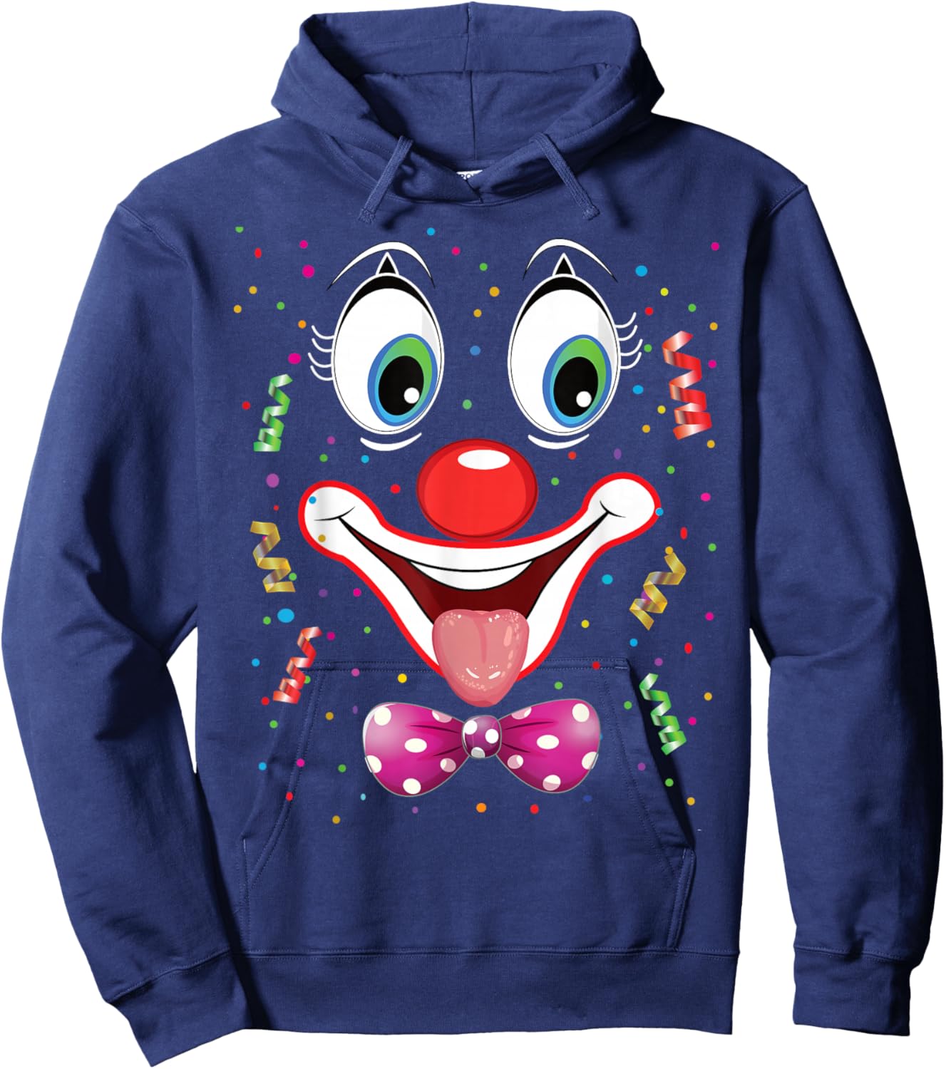 Carnival Clown Face Circus Costume Kids Men Women Carnivals Hoodie - Hoodie | Navy