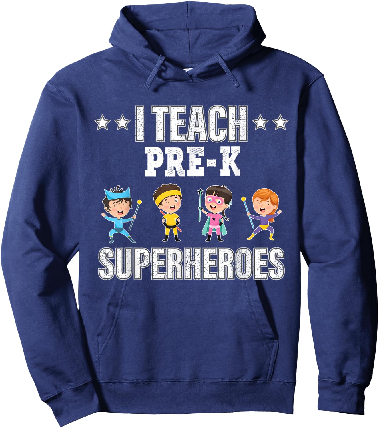 I Teach Pre-k Superheroes Shirt Back To School Teacher Men Women Hoodie - Hoodie | Navy