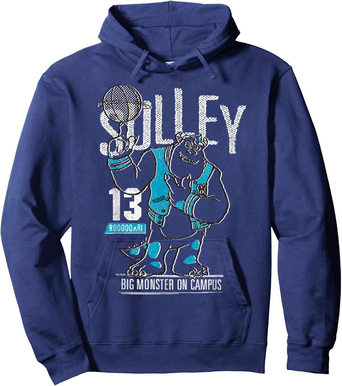 Disney PIXAR Monsters University Sulley Basketball Hoodie - Hoodie | Navy