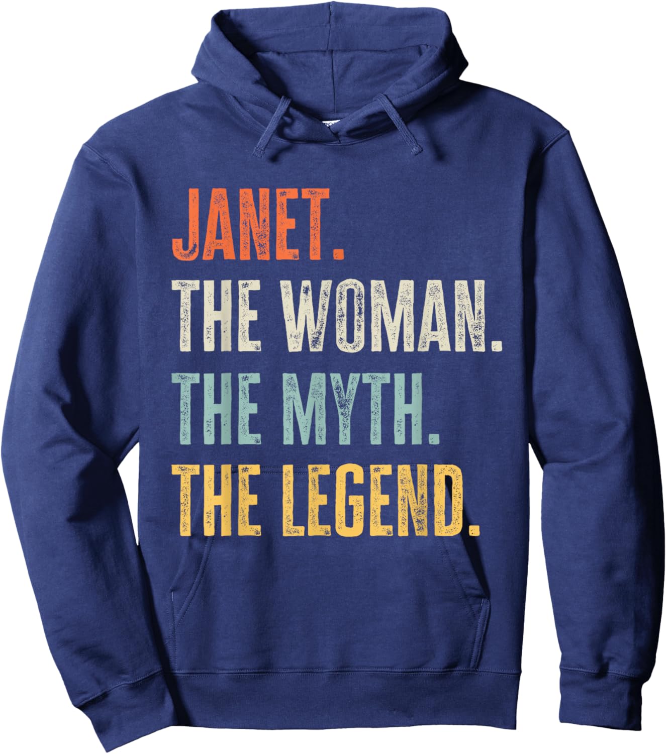 Janet The Best, Woman Myth Legend, Funny Best Name Janet Hoodie - Hoodie | Navy