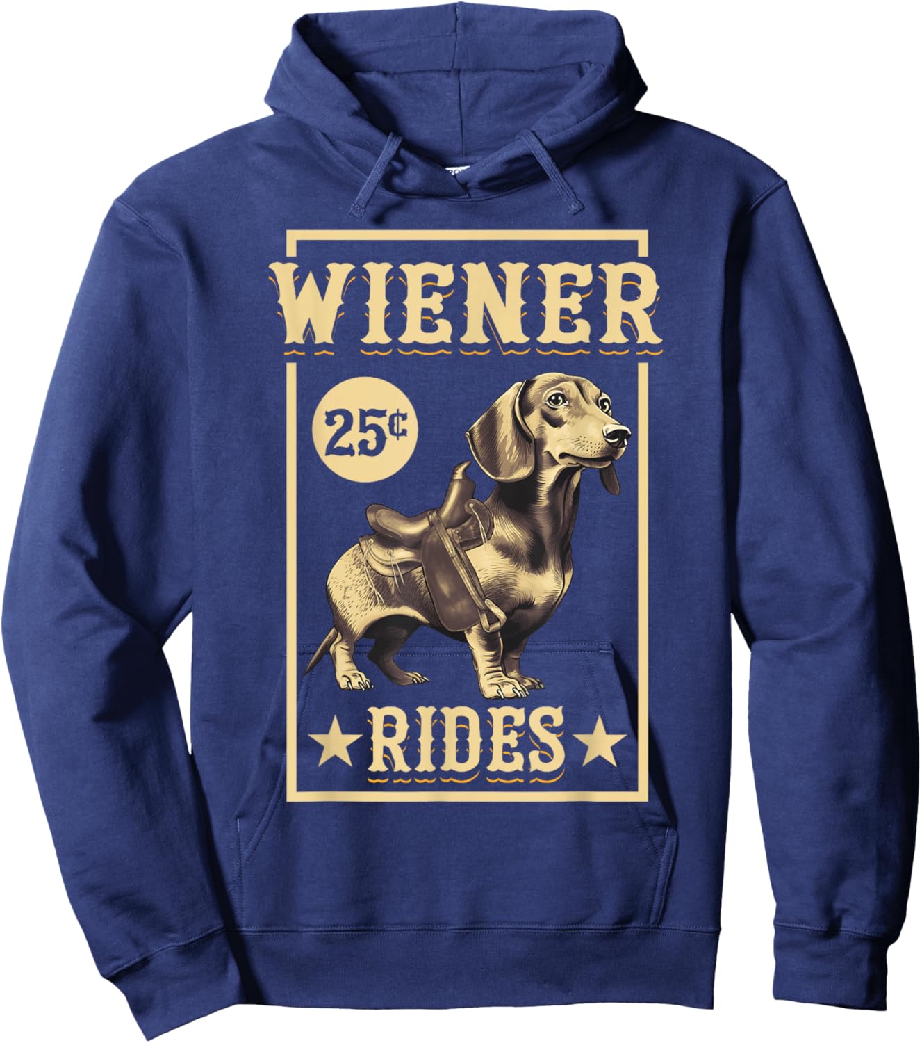 Wiener Rides Dachshund Lover Doxie Weiner Weenie Dog Owner Hoodie - Hoodie | Navy