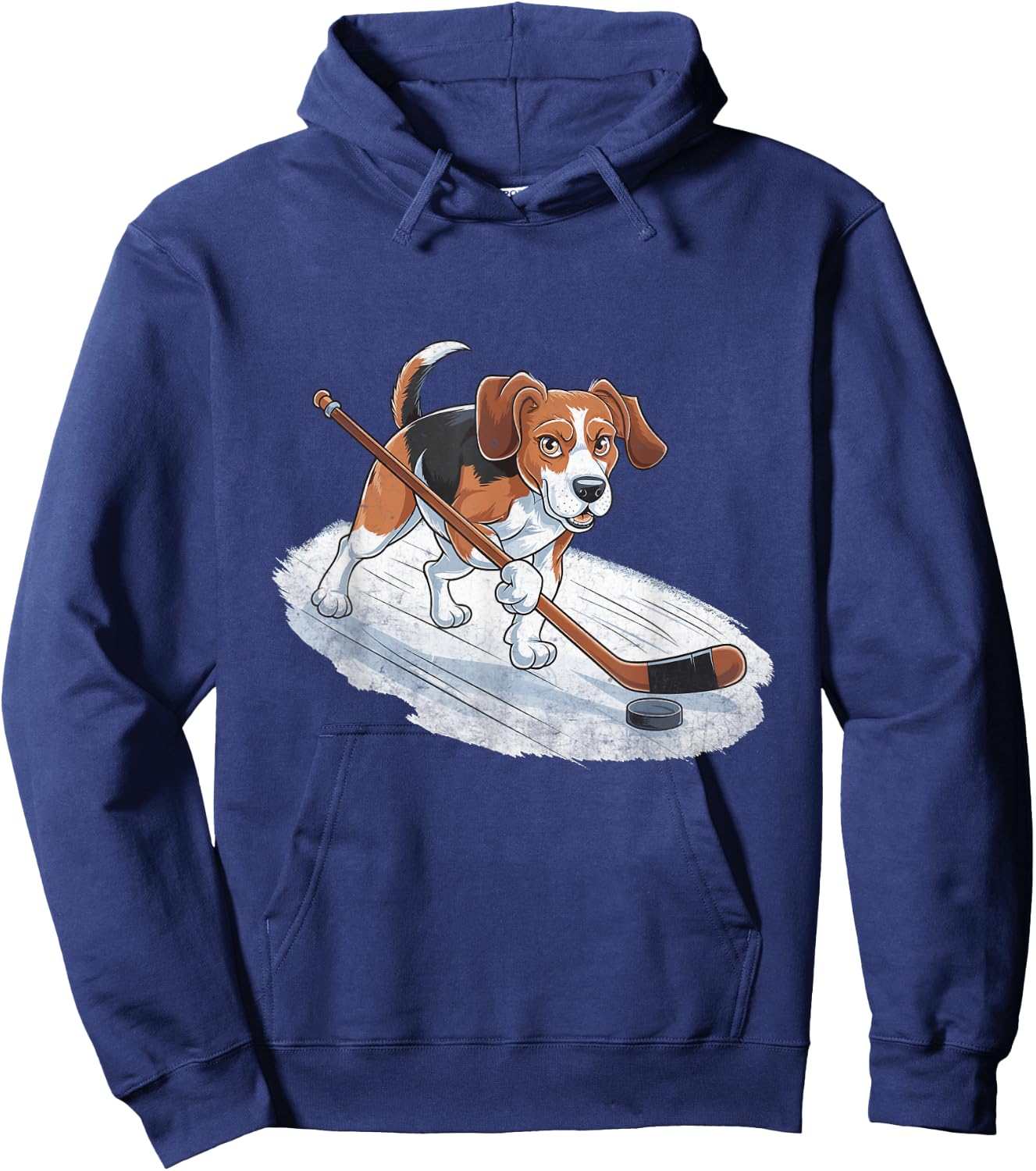 Beagle Playing Ice Hockey Beagles Dog Men Women Hoodie - Hoodie | Navy