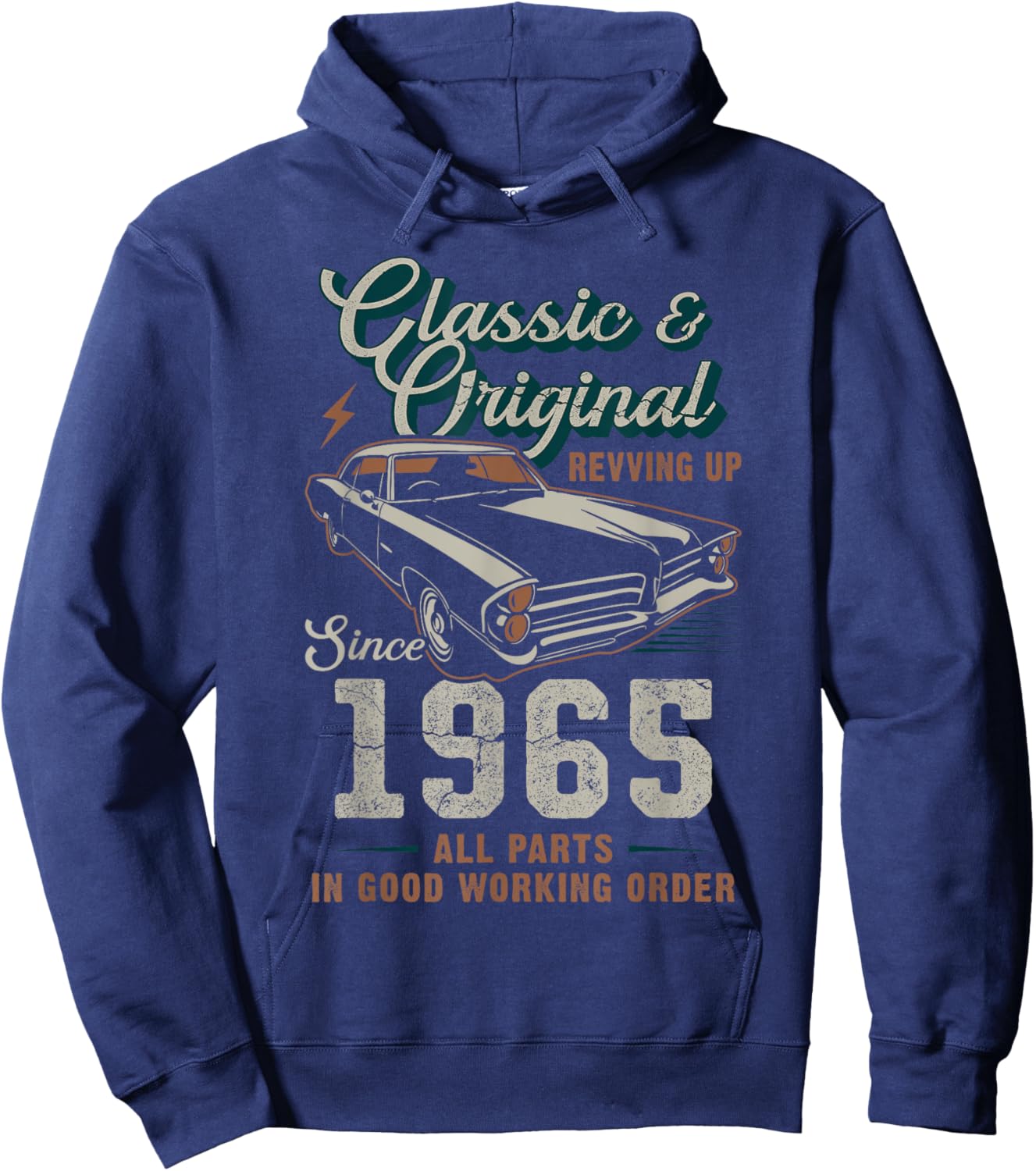 Born 1965 Vintage Classic Car 60th Birthday Hoodie - Hoodie | Navy