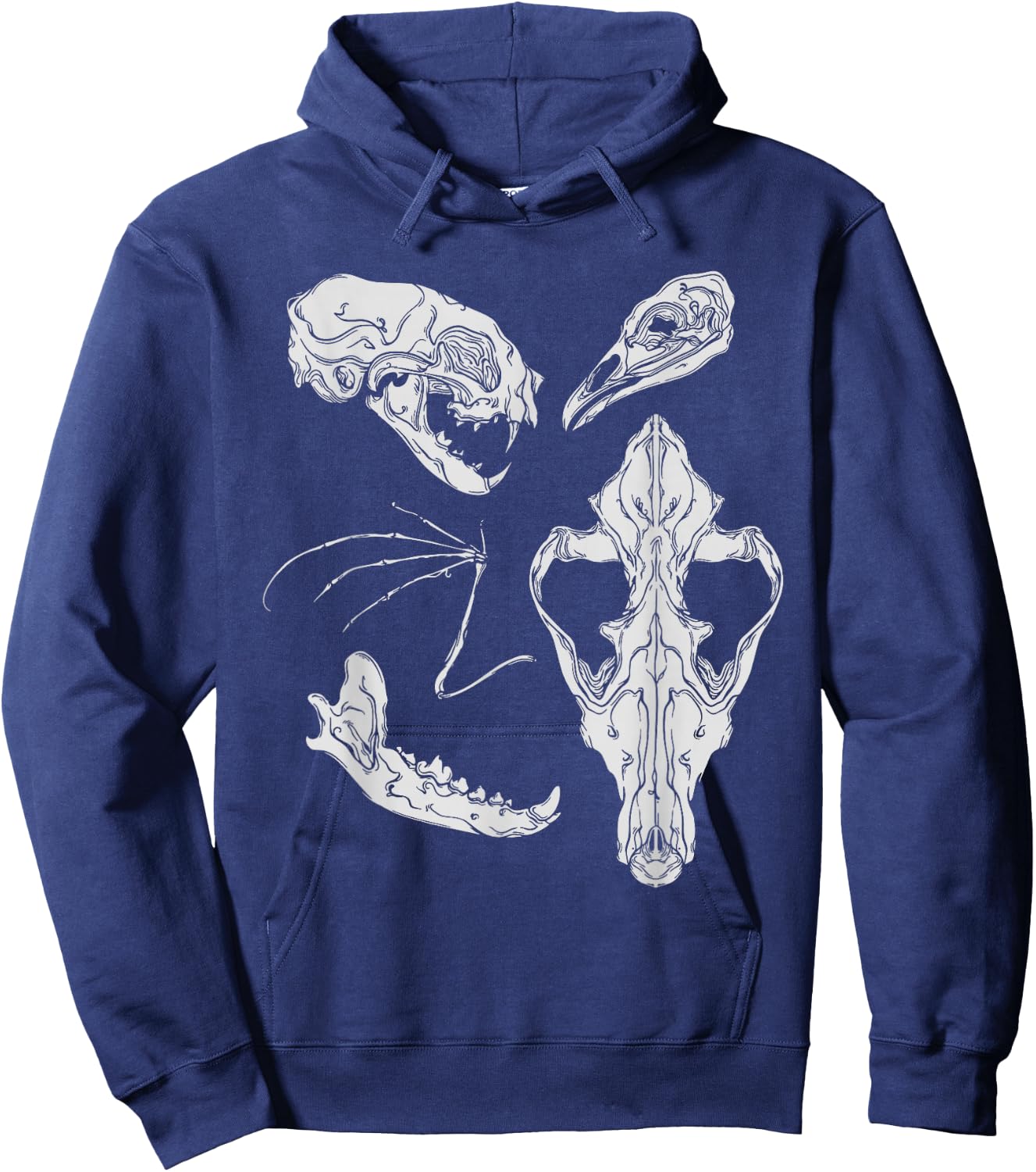Gothic Horror | Witch Wicca | Vulture Culture | Animal Bone Hoodie - Hoodie | Navy