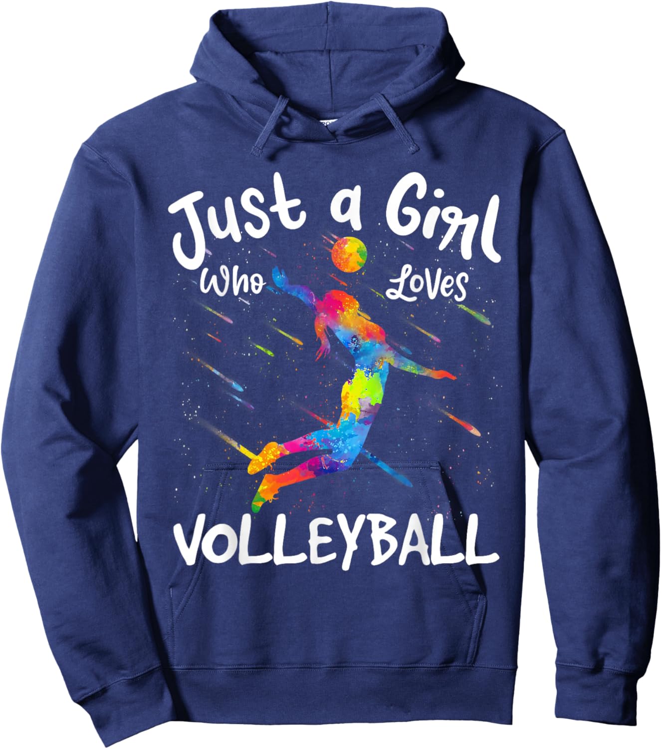 Just A Girl Who Loves Volleyball Funny Hoodie - Hoodie | Navy