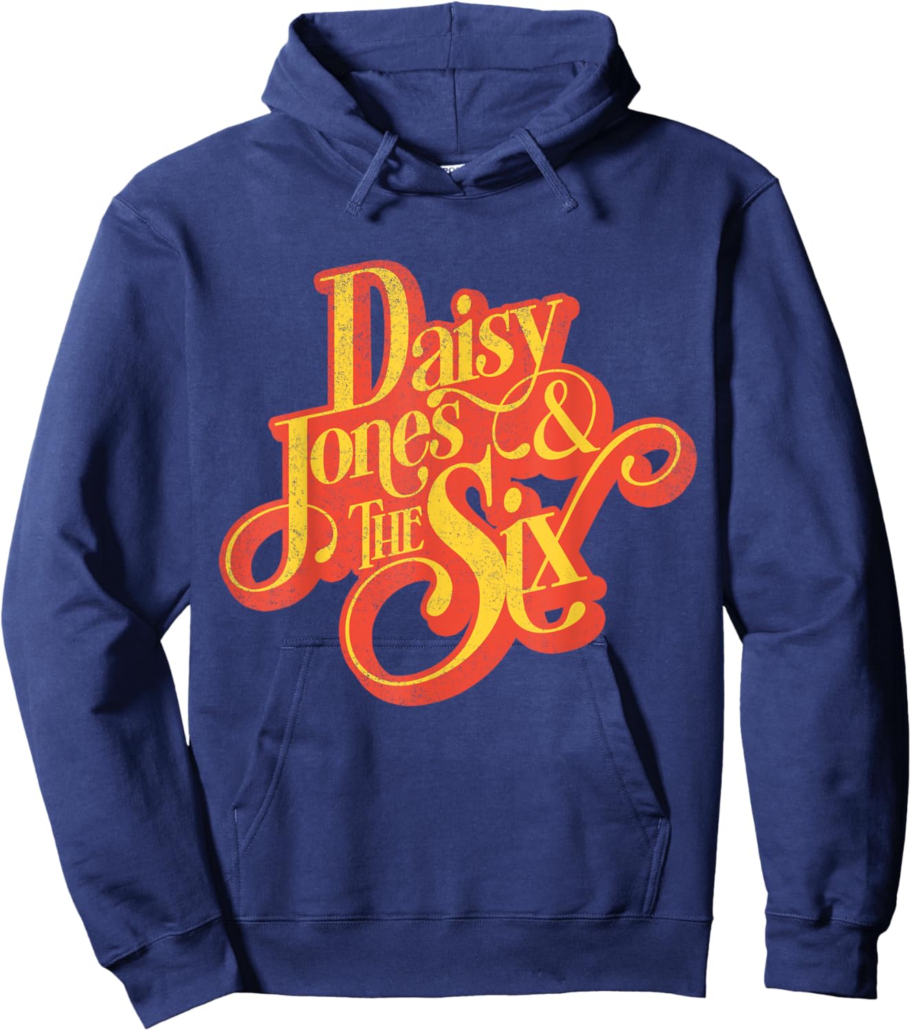 Daisy Jones & the Six - Vintage Yellow Logo Hoodie - Hoodie | Navy