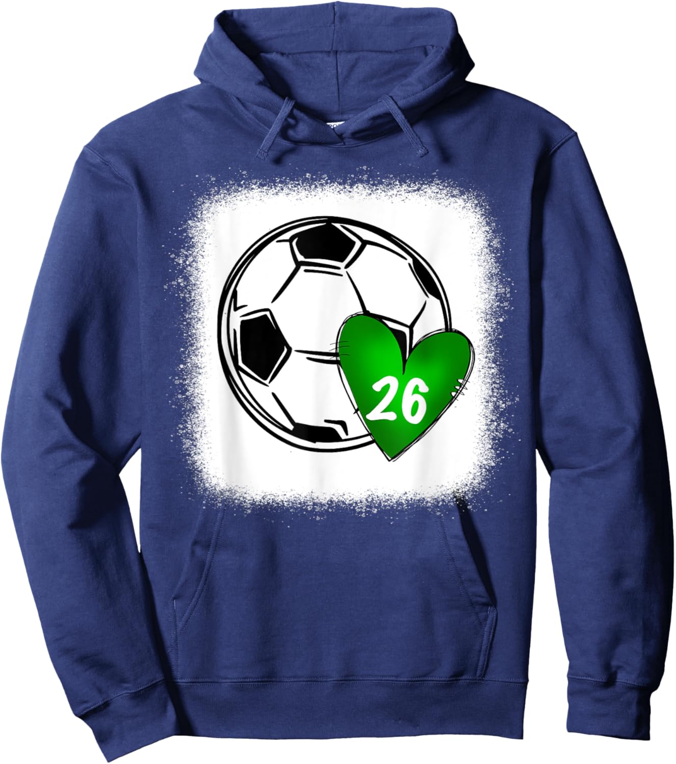 Custom Soccer Mom 26 Heart for Mom, Mommy Hoodie - Hoodie | Navy