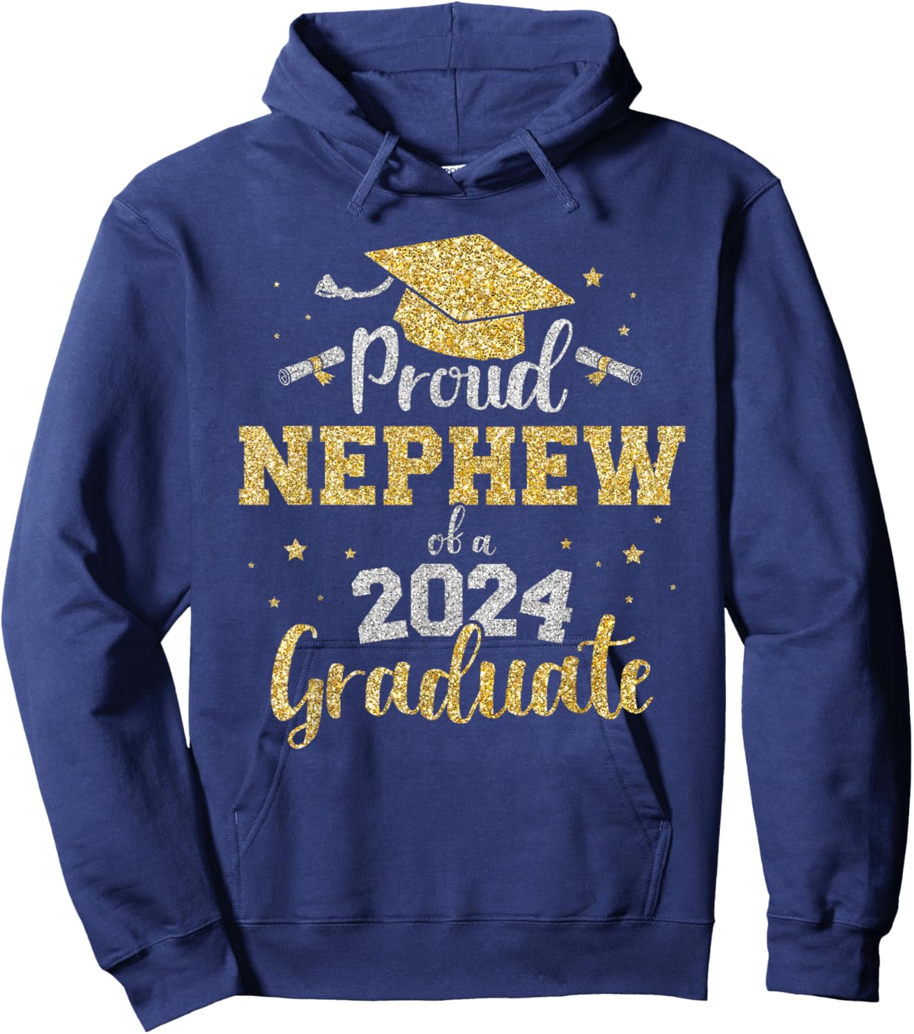 Proud nephew of a class of 2024 graduate senior graduation Hoodie - Hoodie | Navy