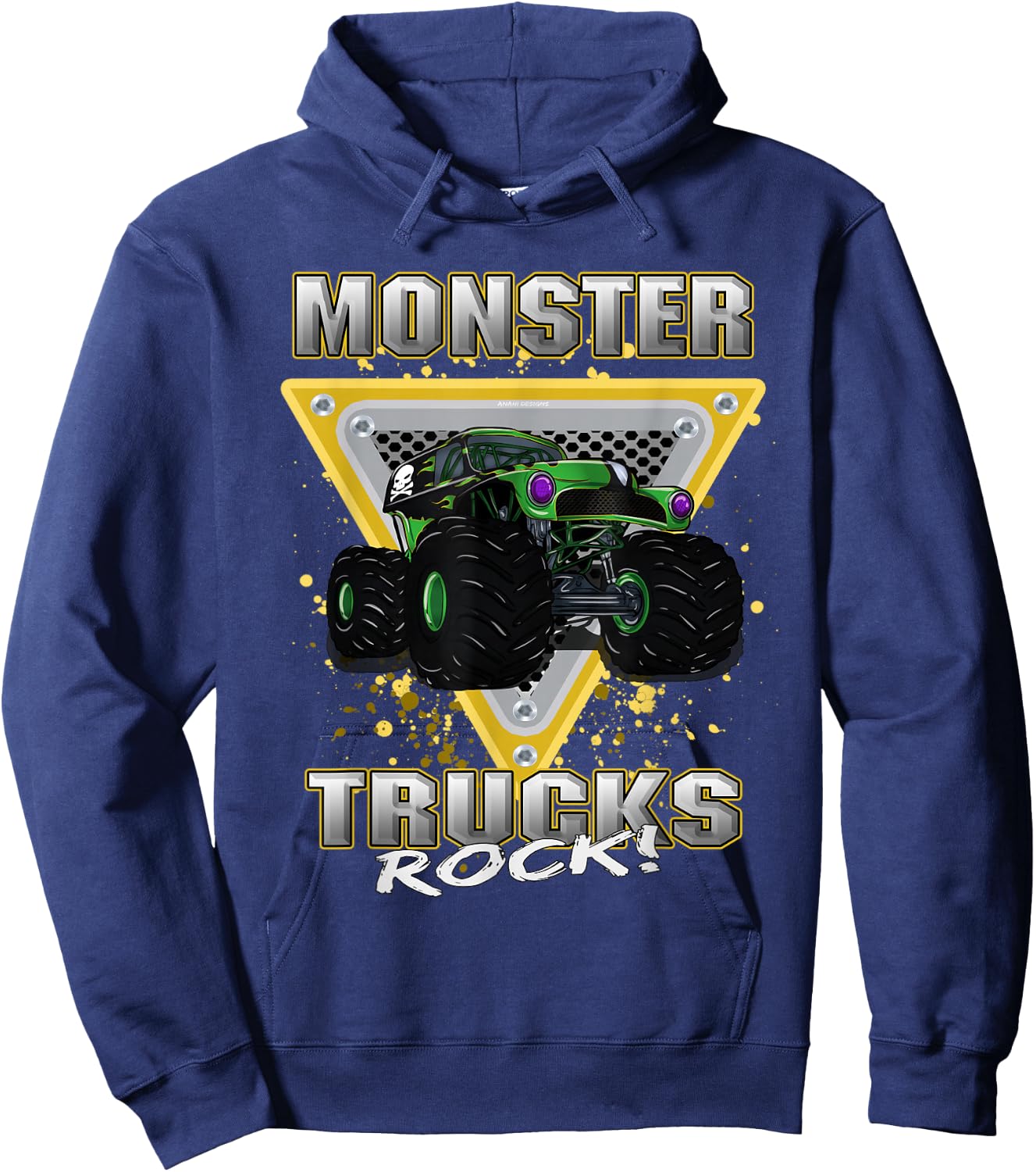 Monster Trucks Rock Hoodie - Hoodie | Navy