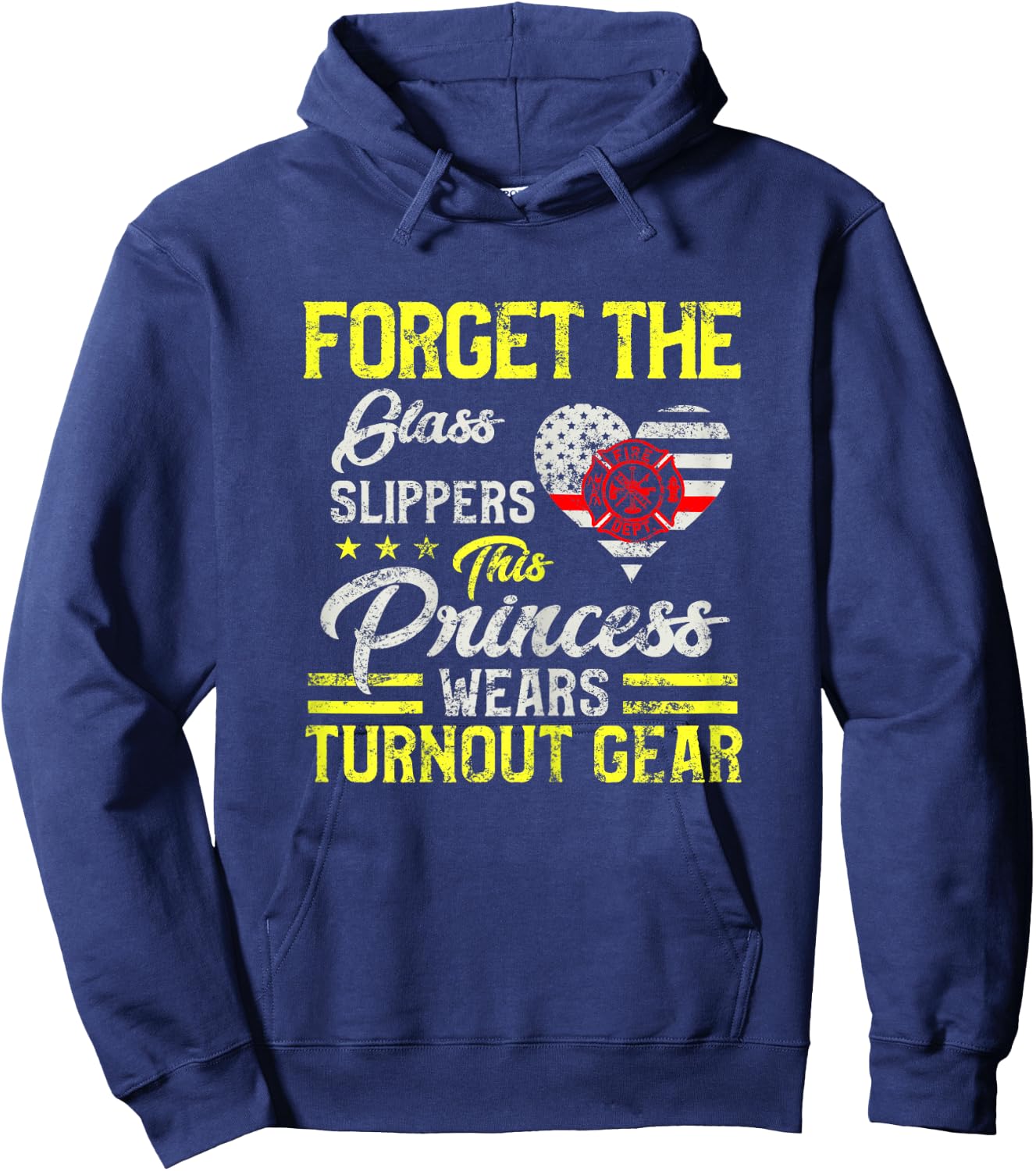 This Princess Wears Fire Turnout Gear Female firefighter Hoodie - Hoodie | Navy