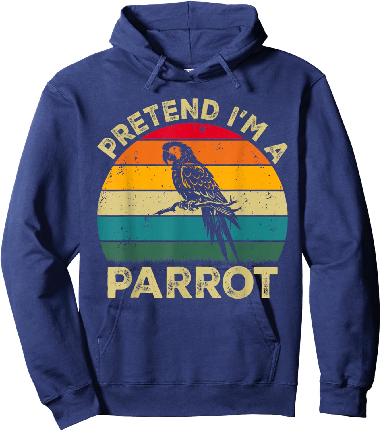Pretend I'm A Parrot Lazy Halloween Costume Hoodie - Hoodie | Navy