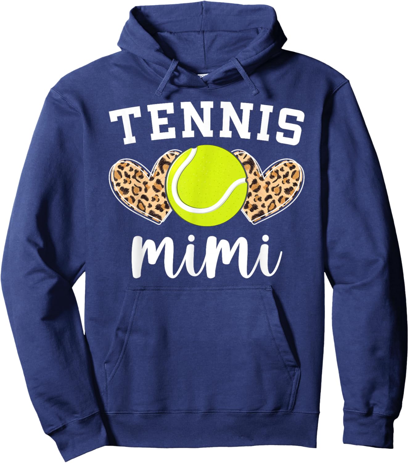 Tennis Mimi Hearts Grandma Mimi Of A Tennis Player Mimi Hoodie - Hoodie | Navy