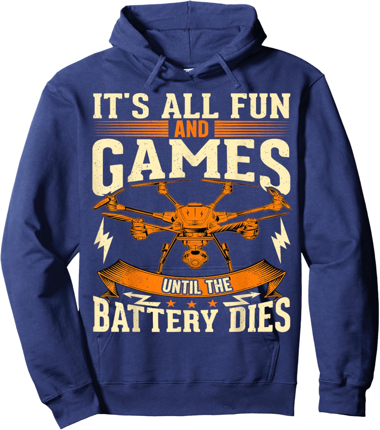 Certified Drone Pilot Life Funny Operator Dad FPV Quadcopter Hoodie - Hoodie | Navy