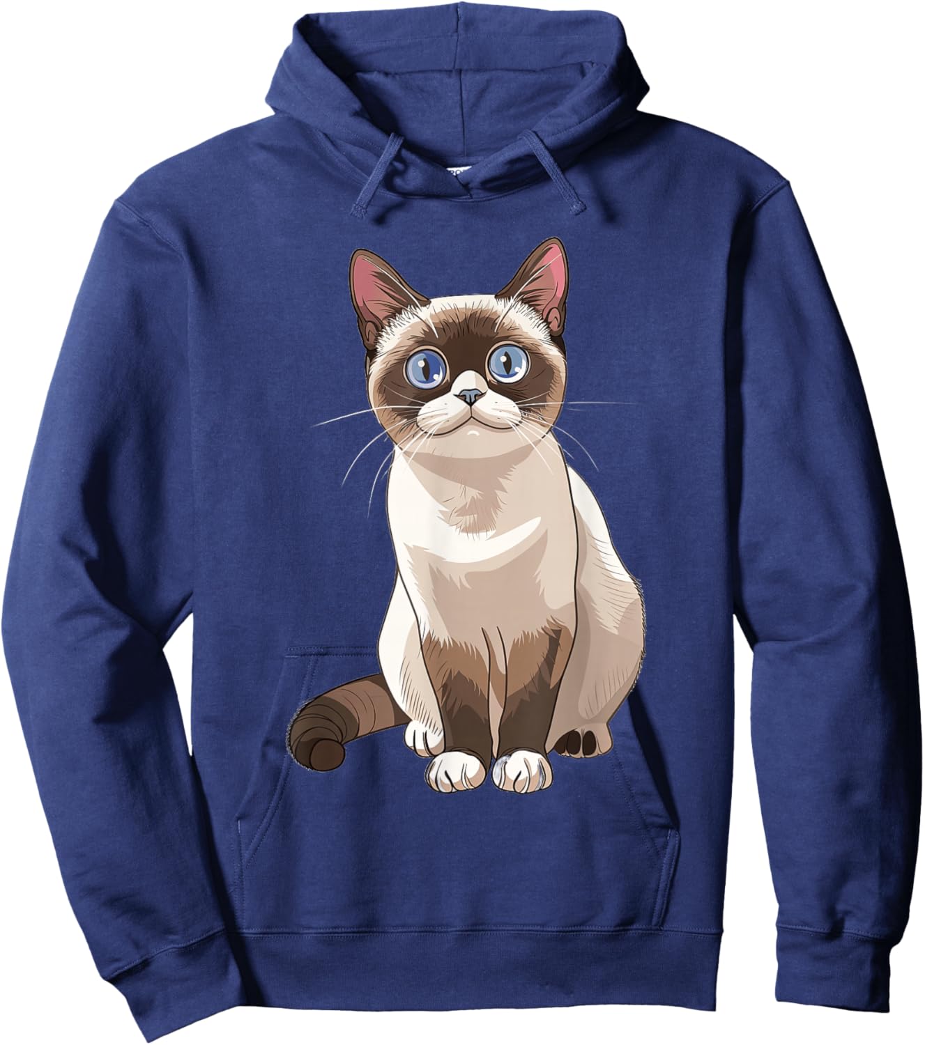 Snowshoe Cat Anime Hoodie - Hoodie | Navy