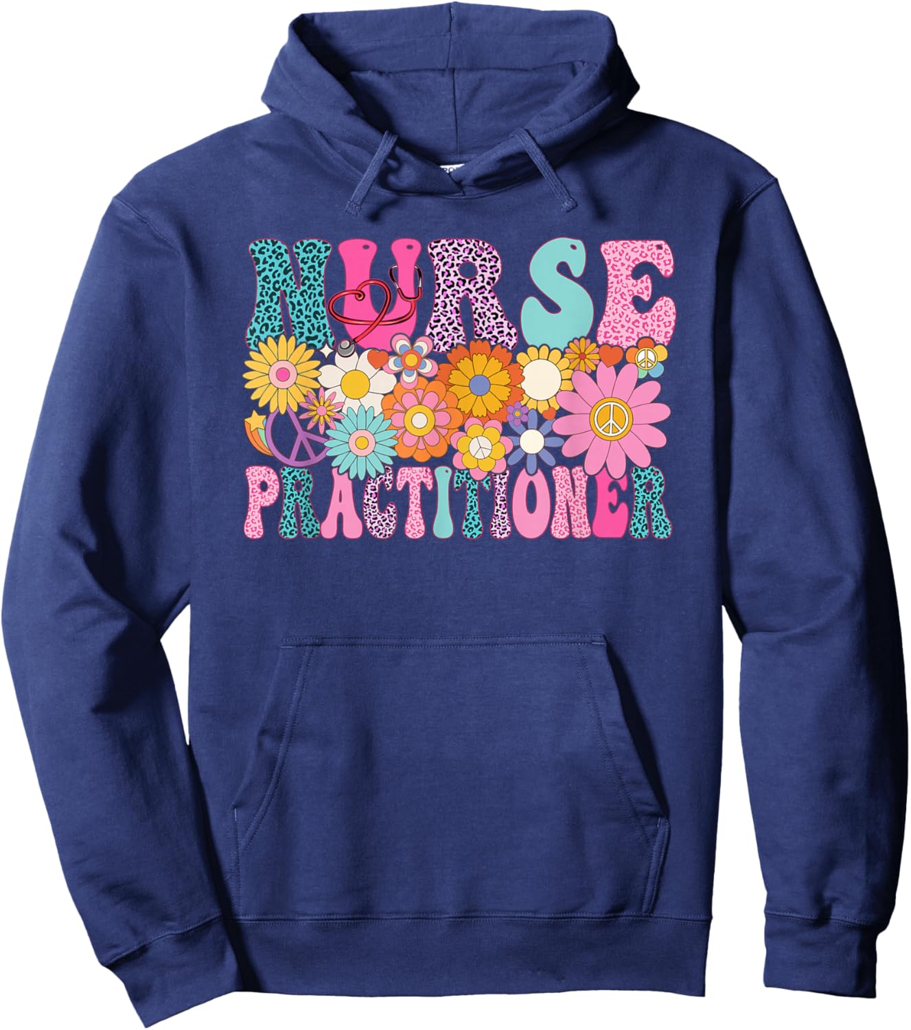 Nurse Practitioner Week Groovy Appreciation Day Hoodie - Hoodie | Navy