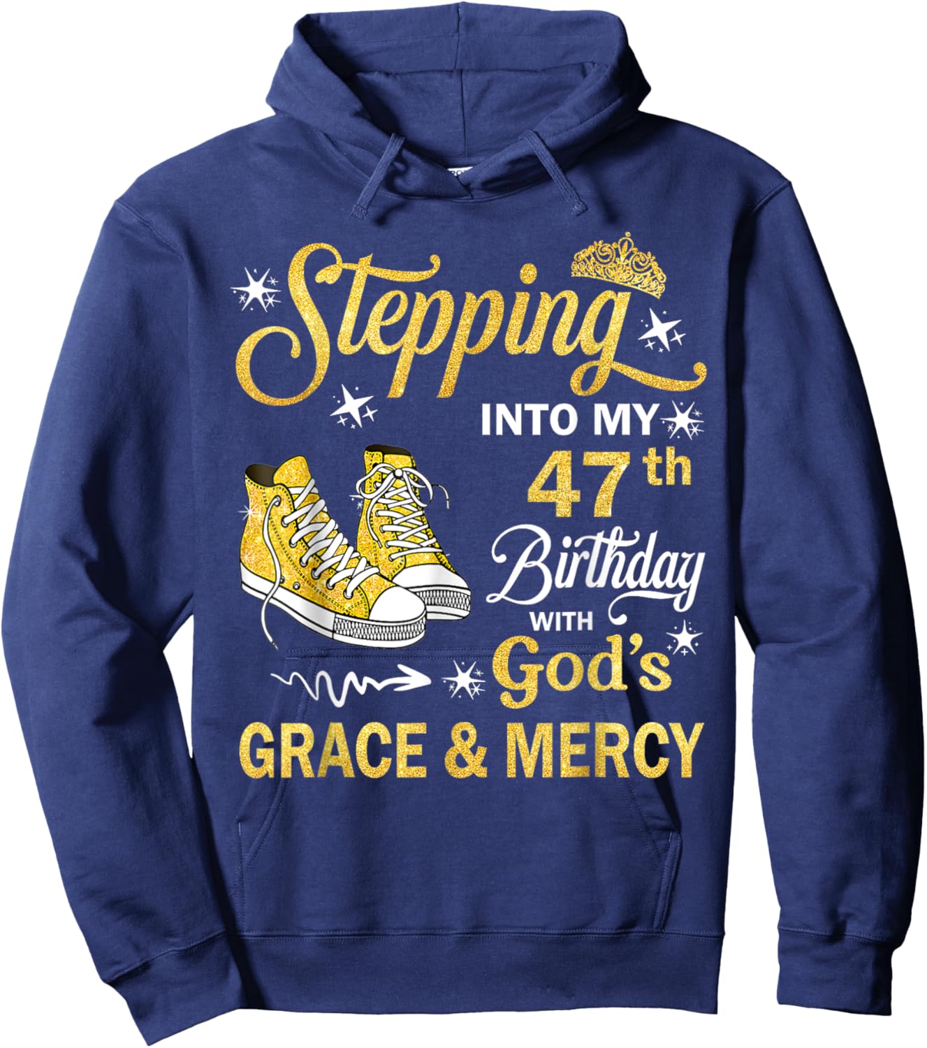 47 Year Old Birthday 47th Birthday With God's Grace & Mercy Hoodie - Hoodie | Navy
