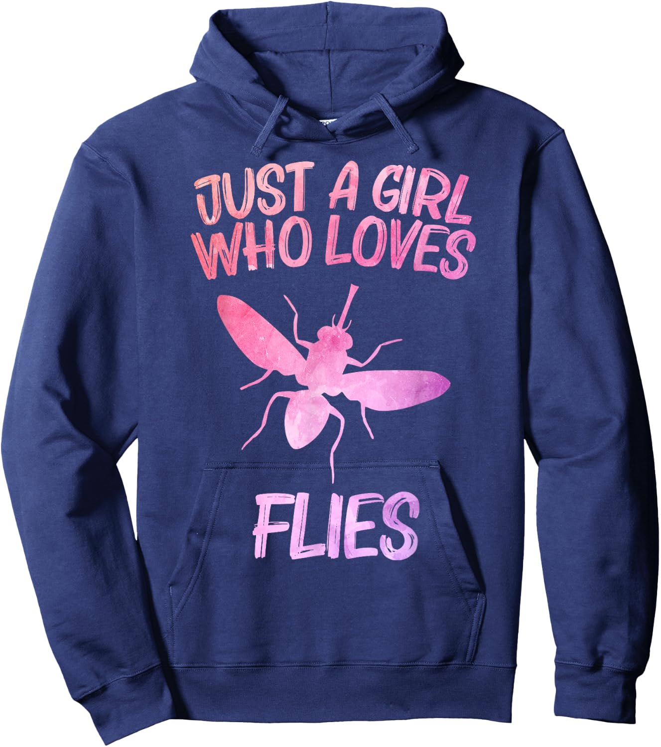 Just A Girl Who Loves Flies Gift Fly Insect Hoodie - Hoodie | Navy