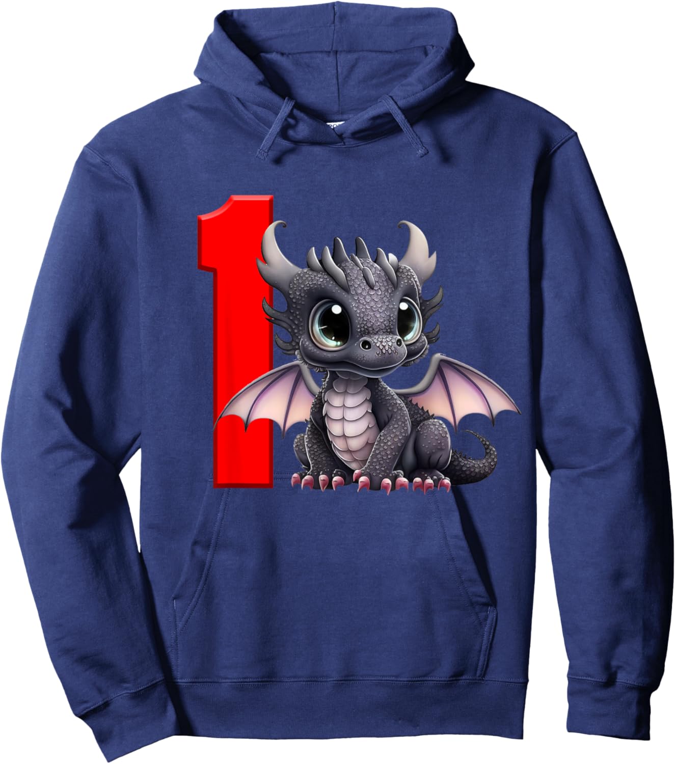 1st Birthday Shirt Dragon Party Birthday Boy Baby First One Hoodie - Hoodie | Navy