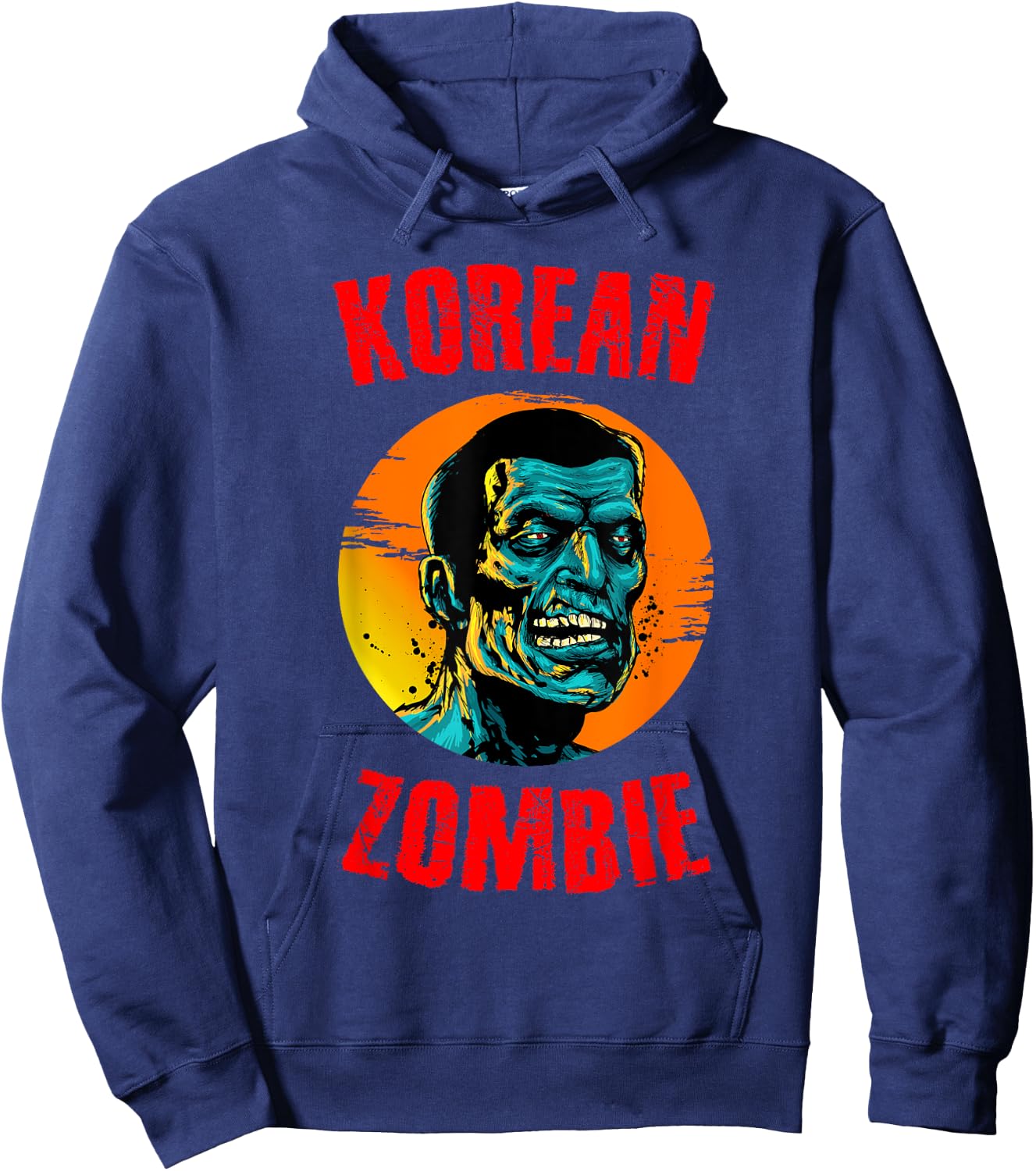 Korean Zombies Horror Halloween Undead Corpse Zombies Hoodie - Hoodie | Navy