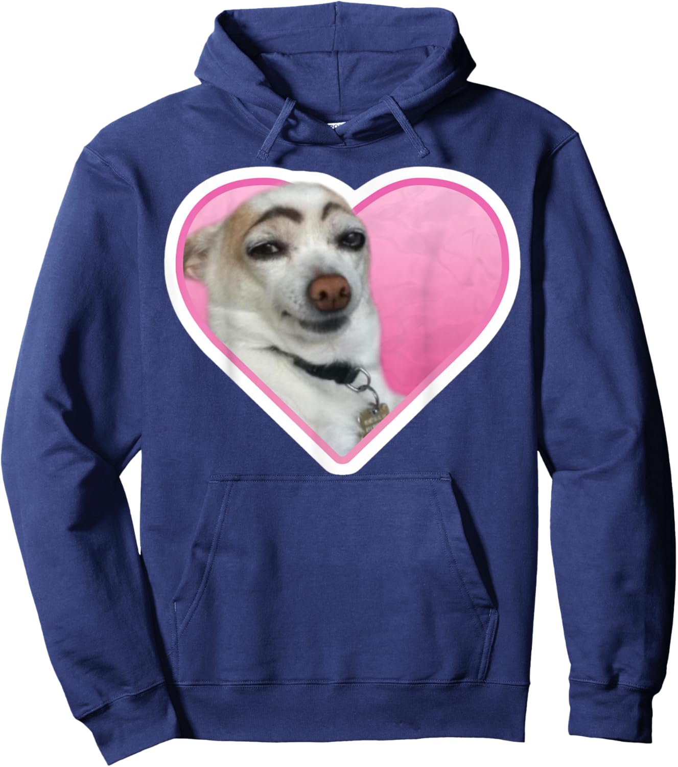 Eyebrow Doggo Meme Funny Internet Dog Women Kids Hoodie - Hoodie | Navy
