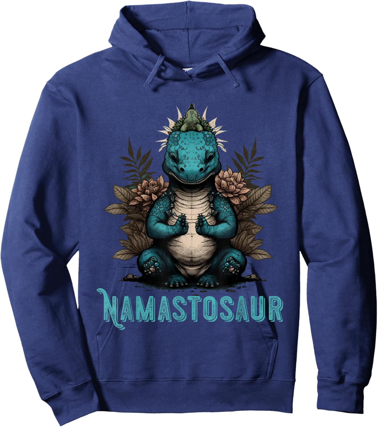 Meditation Dino T-Rex Buddhism Namaste Guatama Buddha Hoodie - Hoodie | Navy
