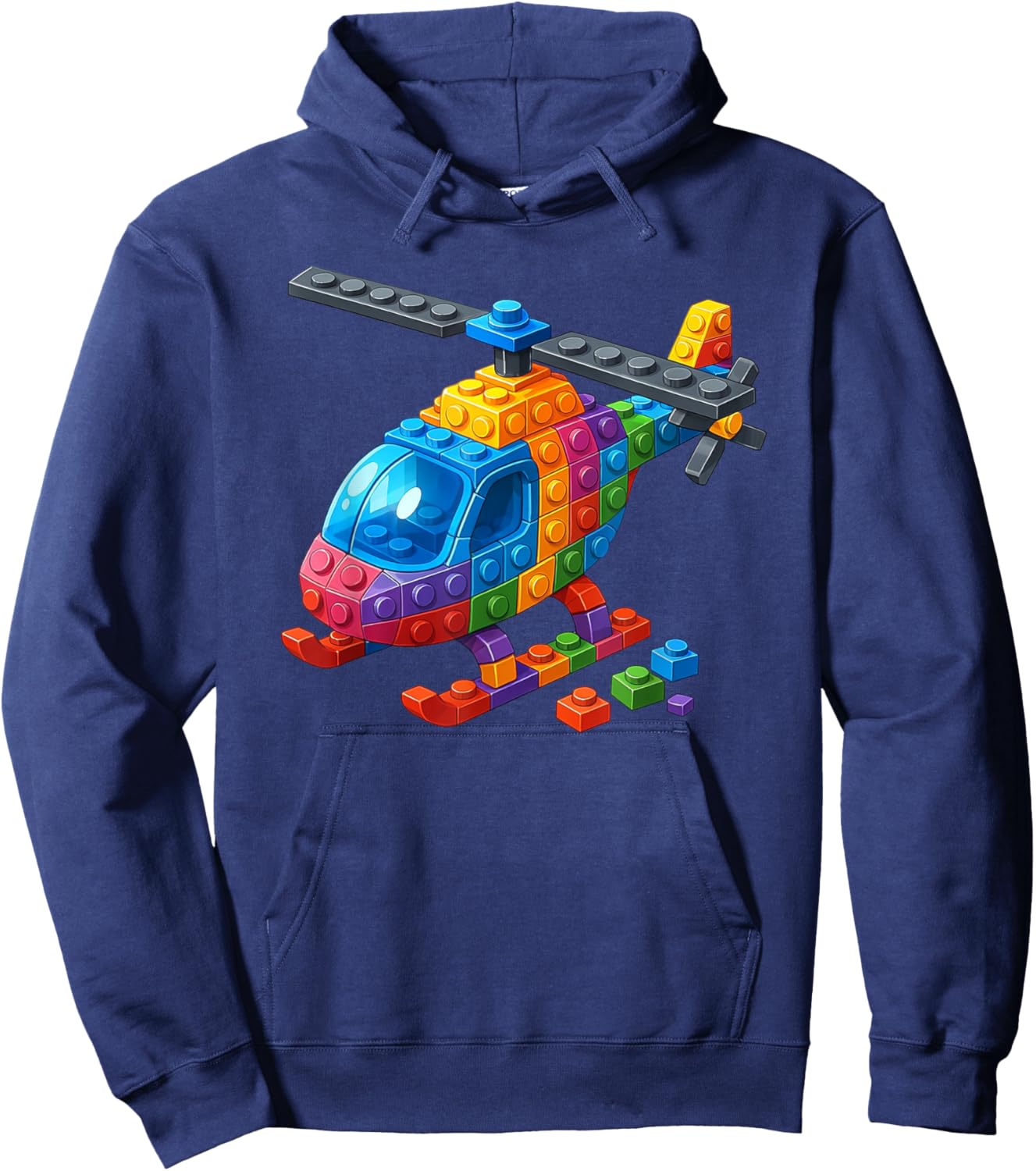Master Builder Hélicoptère Blocs de construction Jouets pour garçons Hoodie - Hoodie | Navy